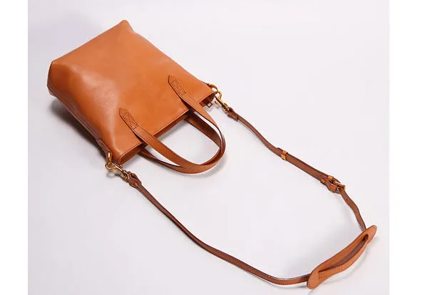 Handmade Leather Tote Purse Bucket Bag Handbag Shoulder Bag Large for Women Leather Shopper Bag