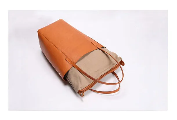 Handmade Leather Tote Purse Bucket Bag Handbag Shoulder Bag Large for Women Leather Shopper Bag