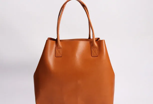 Handmade Leather Tote Purse Bucket Bag Handbag Shoulder Bag Large for Women Leather Shopper Bag