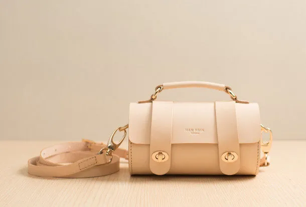 Handmade women shoulder leather bag crossbody phone bag small bag bucket bag