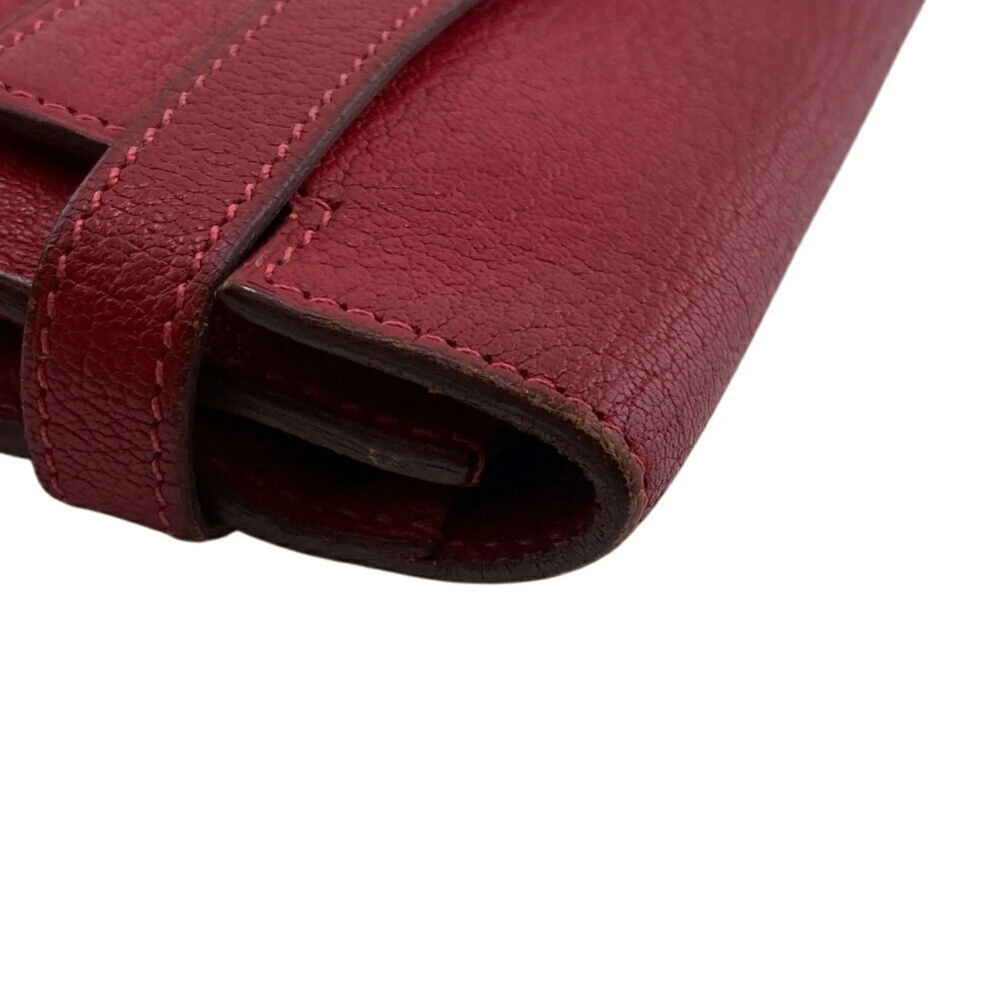 Hermes Chevre Leather Long Wallet (Bi-Fold) (Pre-Owned)