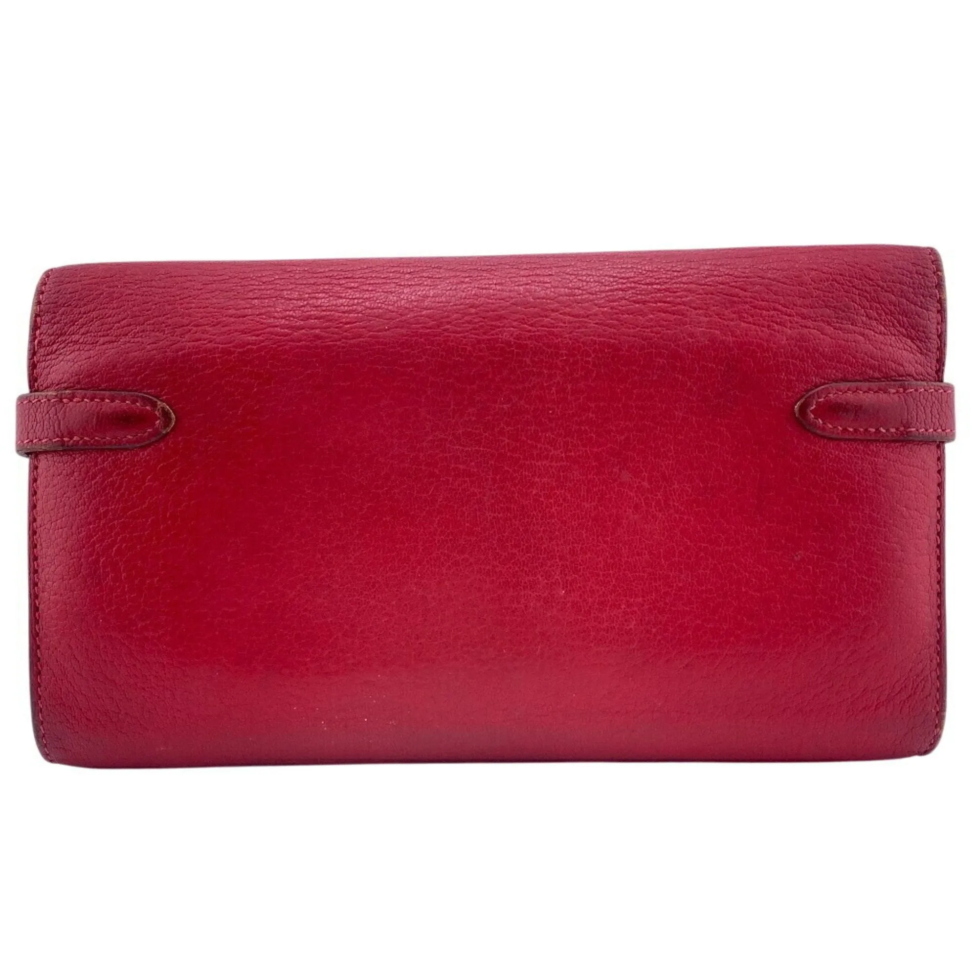 Hermes Chevre Leather Long Wallet (Bi-Fold) (Pre-Owned)