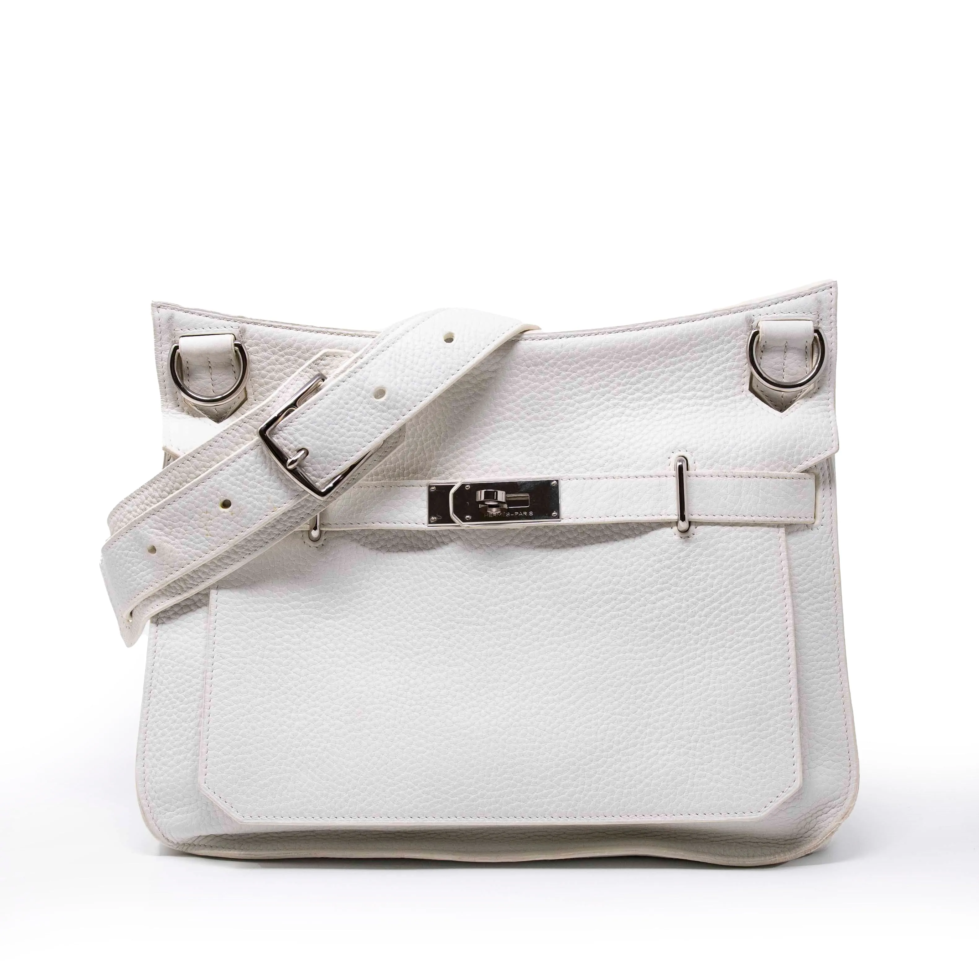 Hermes White Clemence Jypsiere 34