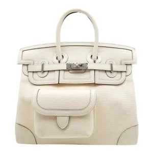 Herm??s Birkin 25 Cargo Nata Palladium Hardware