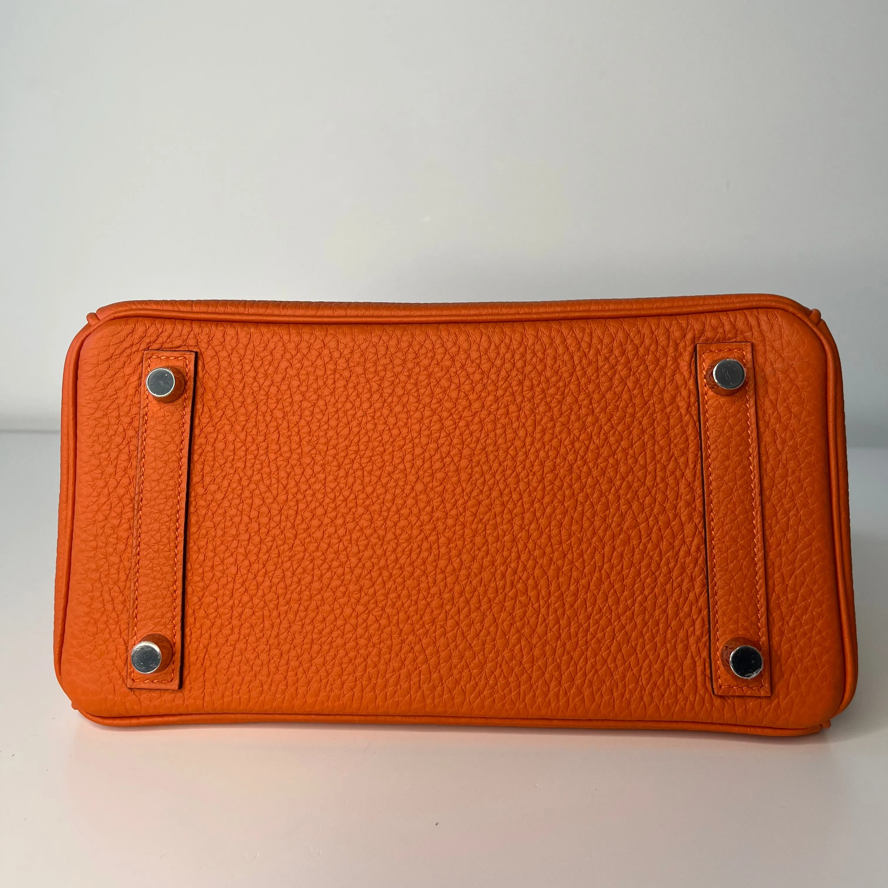 Herm??s Birkin 25 Orange Togo Palladium Hardware