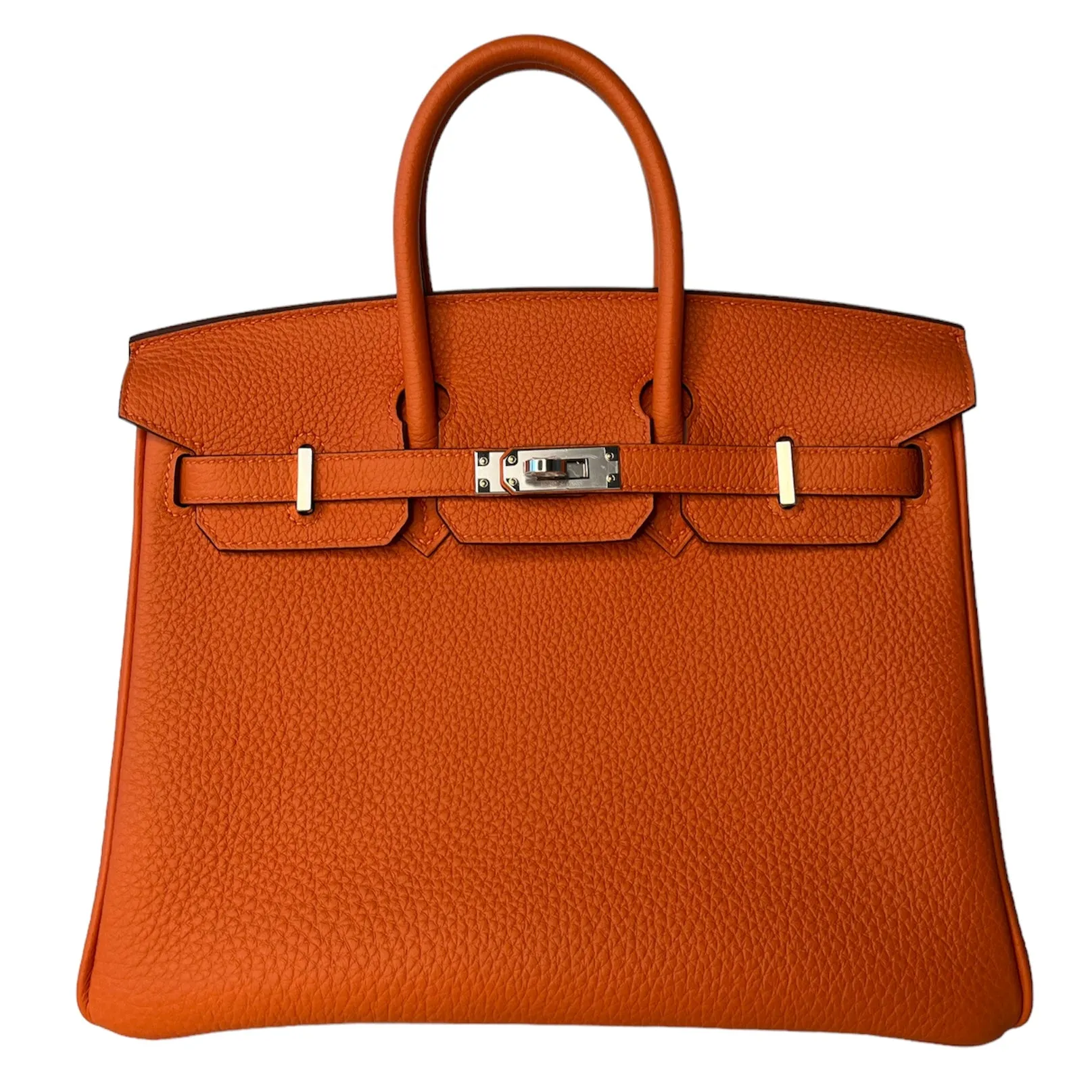 Herm??s Birkin 25 Orange Togo Palladium Hardware