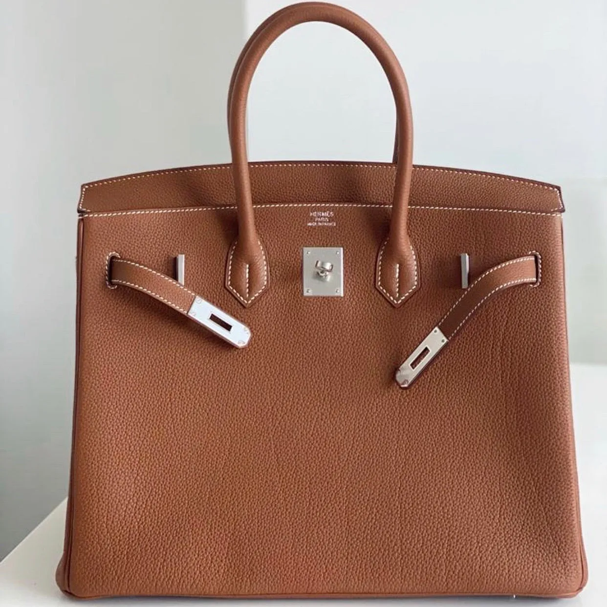 Herm??s Birkin 35 Gold togo Palladium Hardware