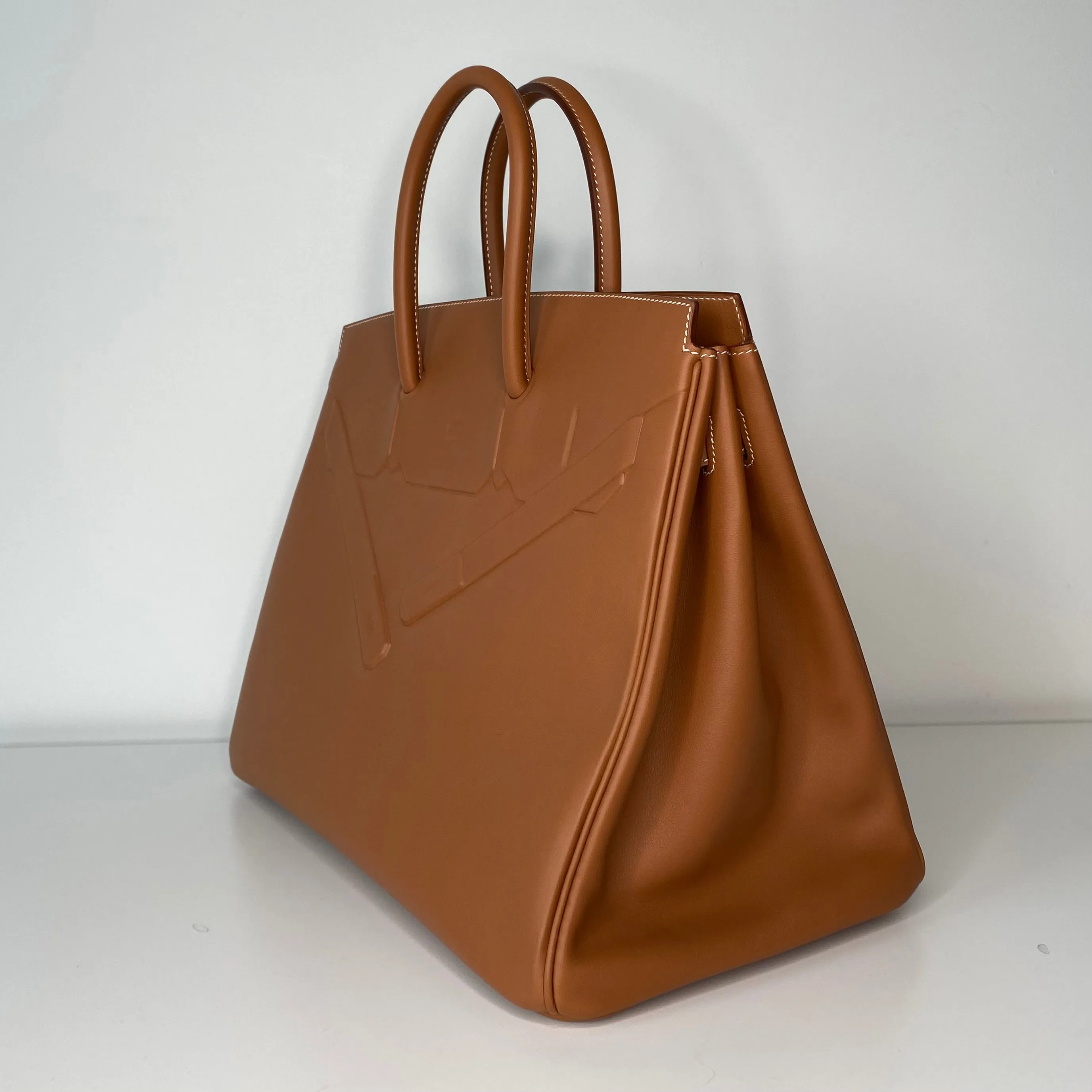Herm??s Birkin 35 Shadow Gold Palladium Hardware
