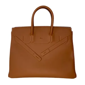 Herm??s Birkin 35 Shadow Gold Palladium Hardware