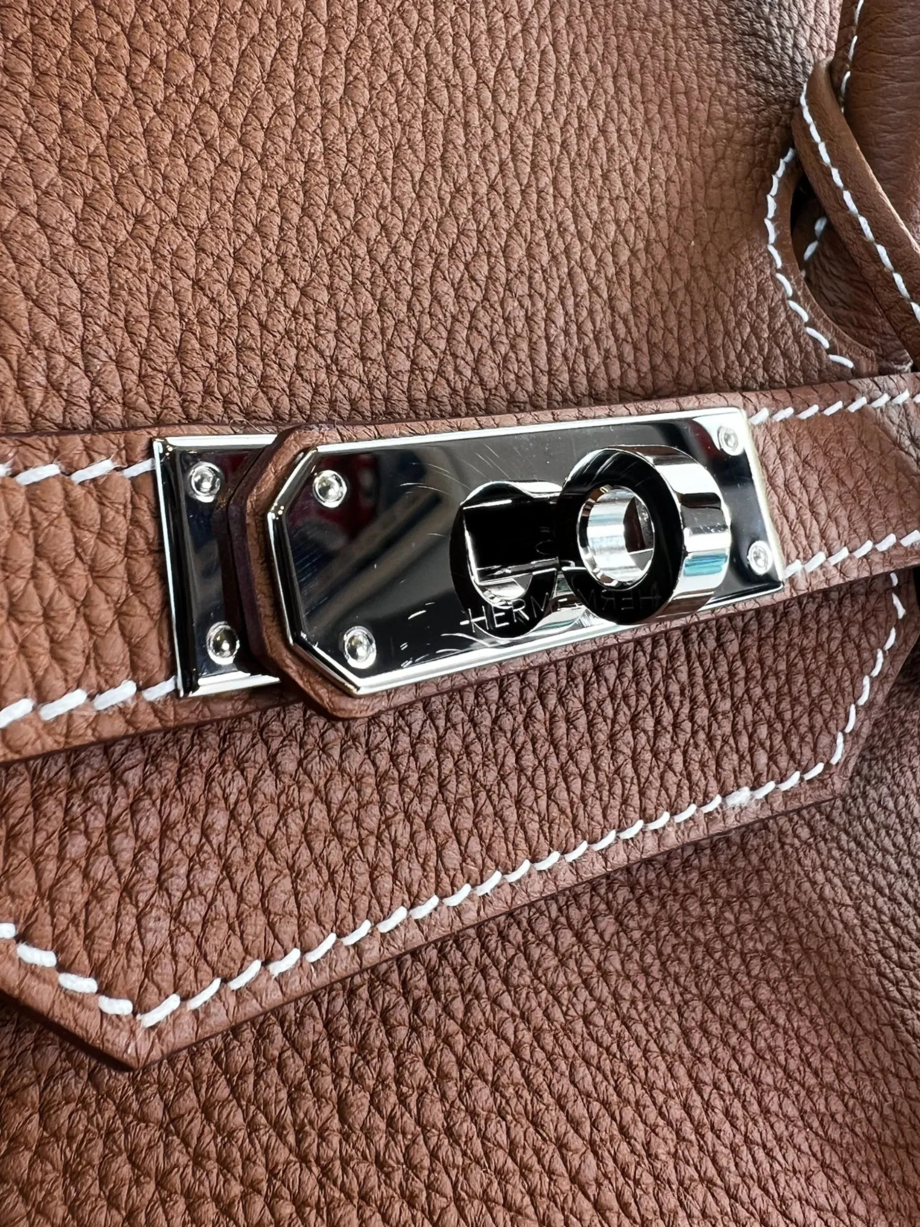 Herm??s Golden Brown Togo Leather Birkin 35