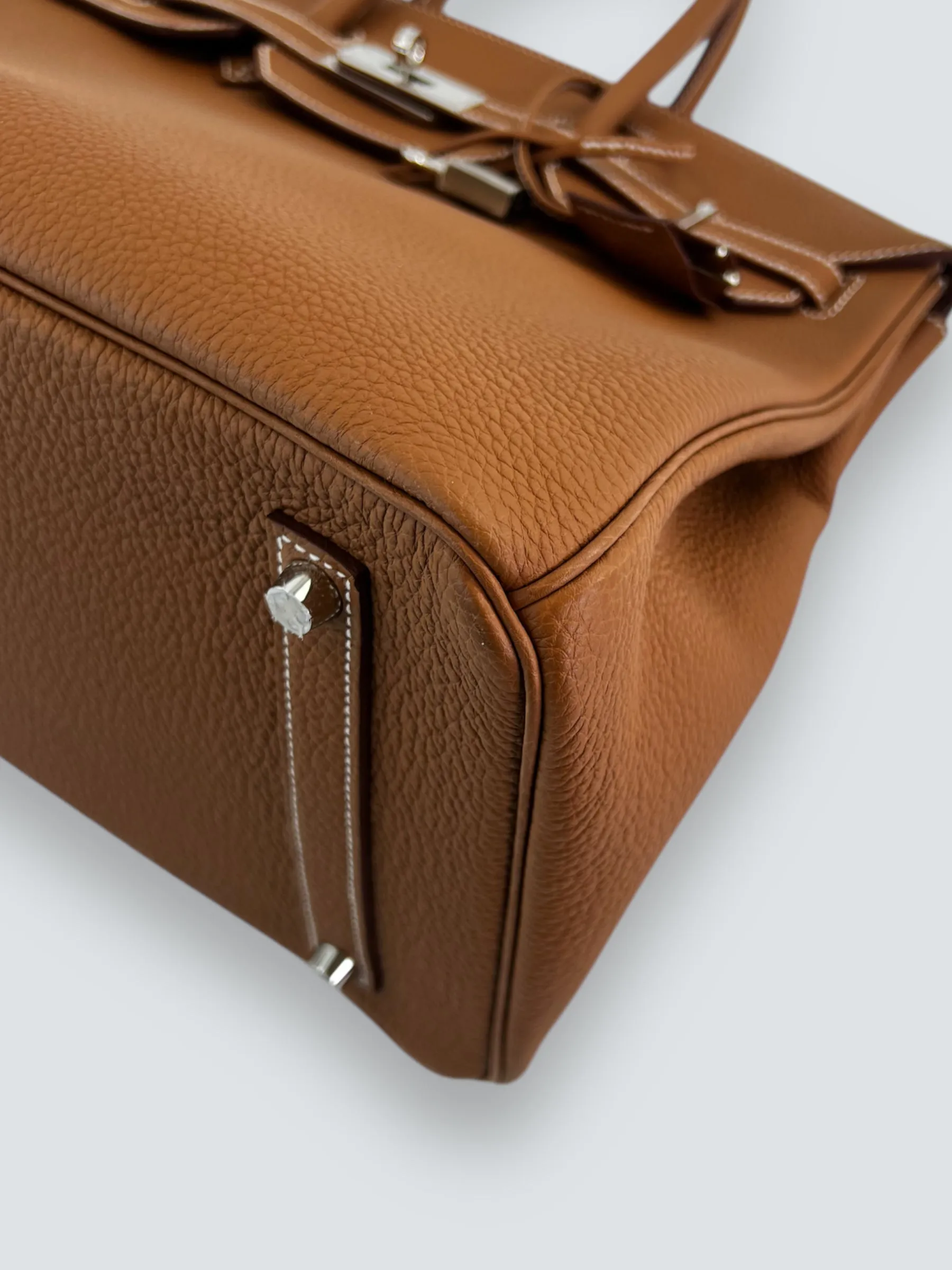 Herm??s Golden Brown Togo Leather Birkin 35