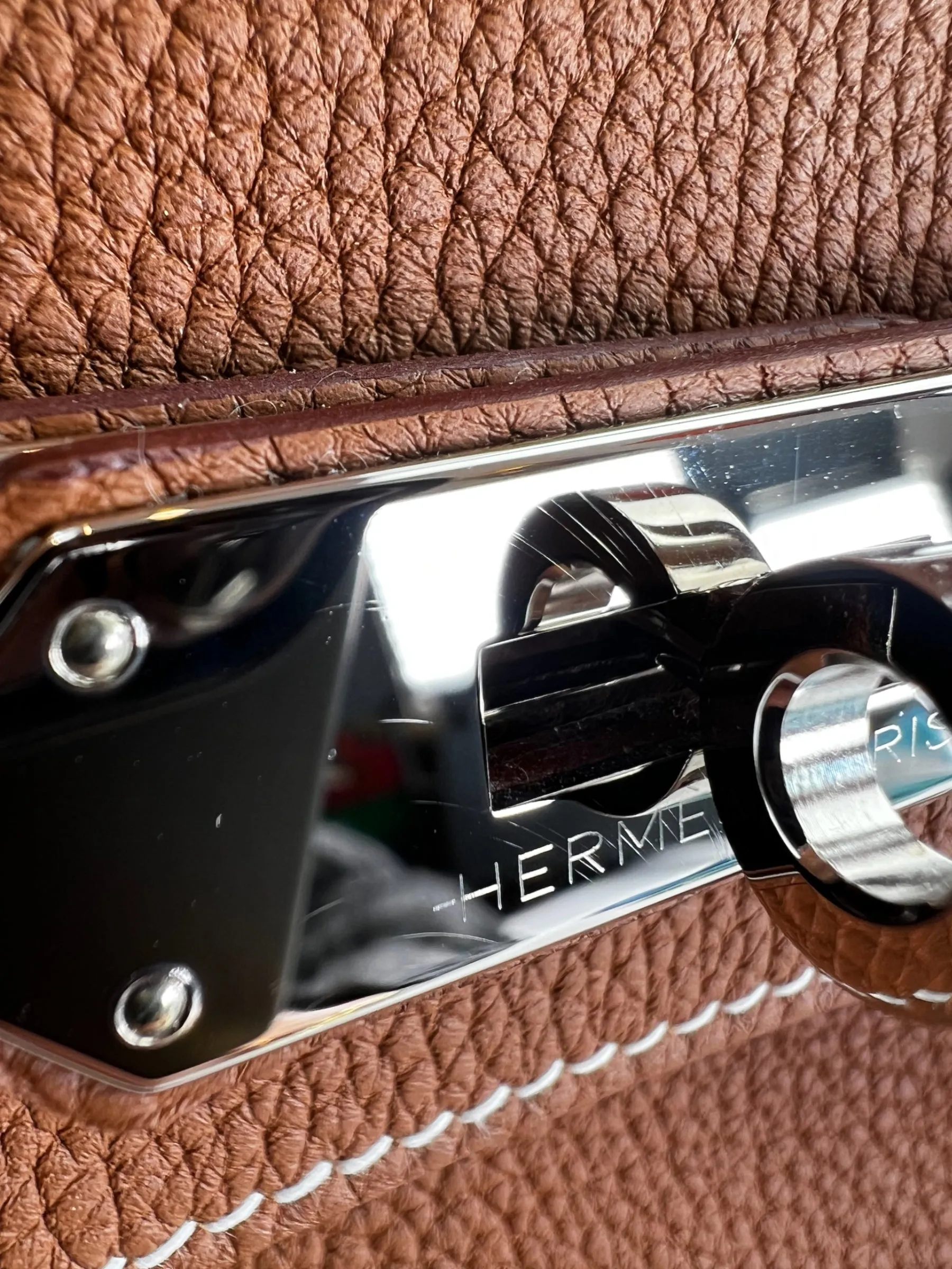 Herm??s Golden Brown Togo Leather Birkin 35