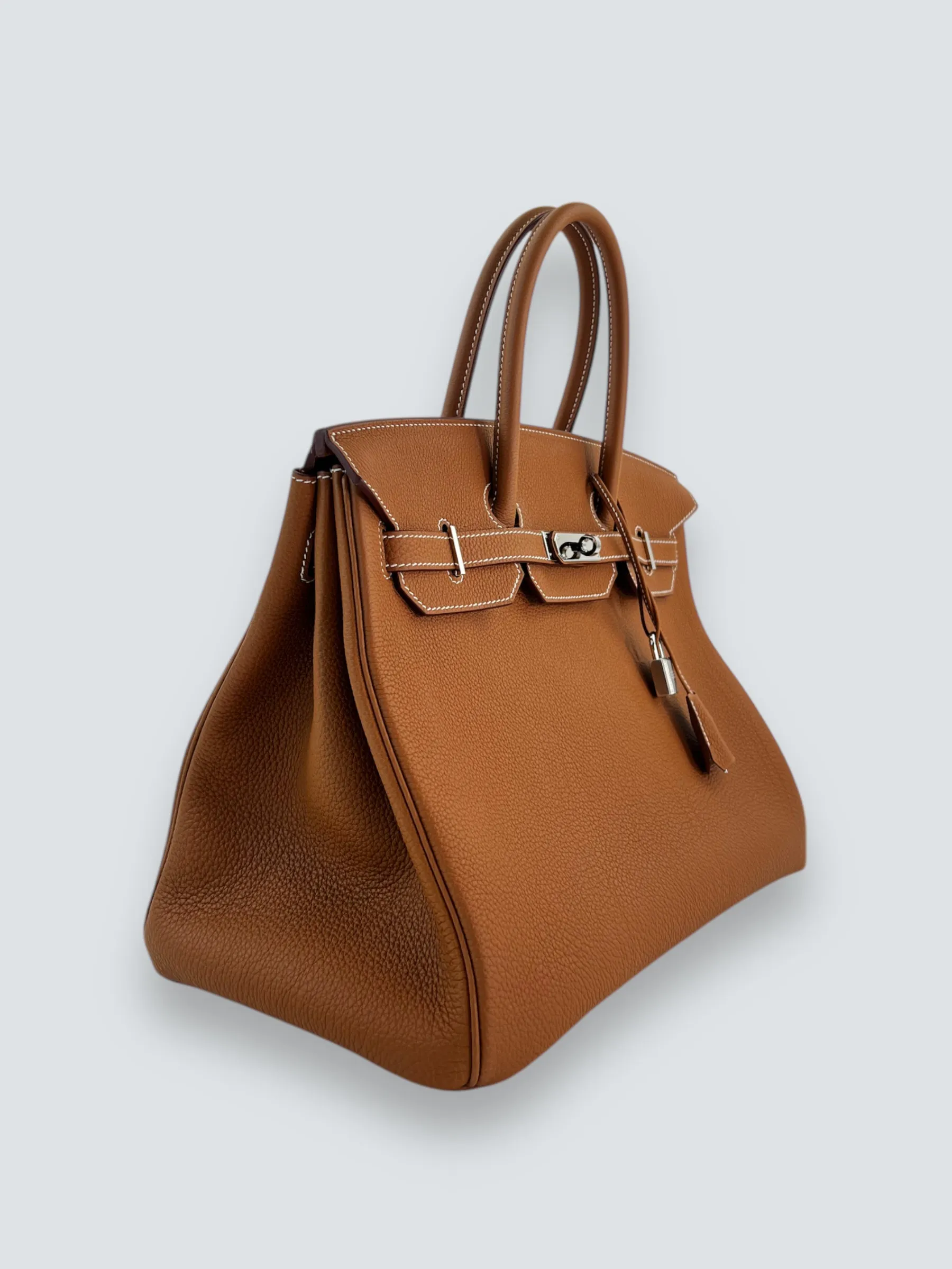 Herm??s Golden Brown Togo Leather Birkin 35