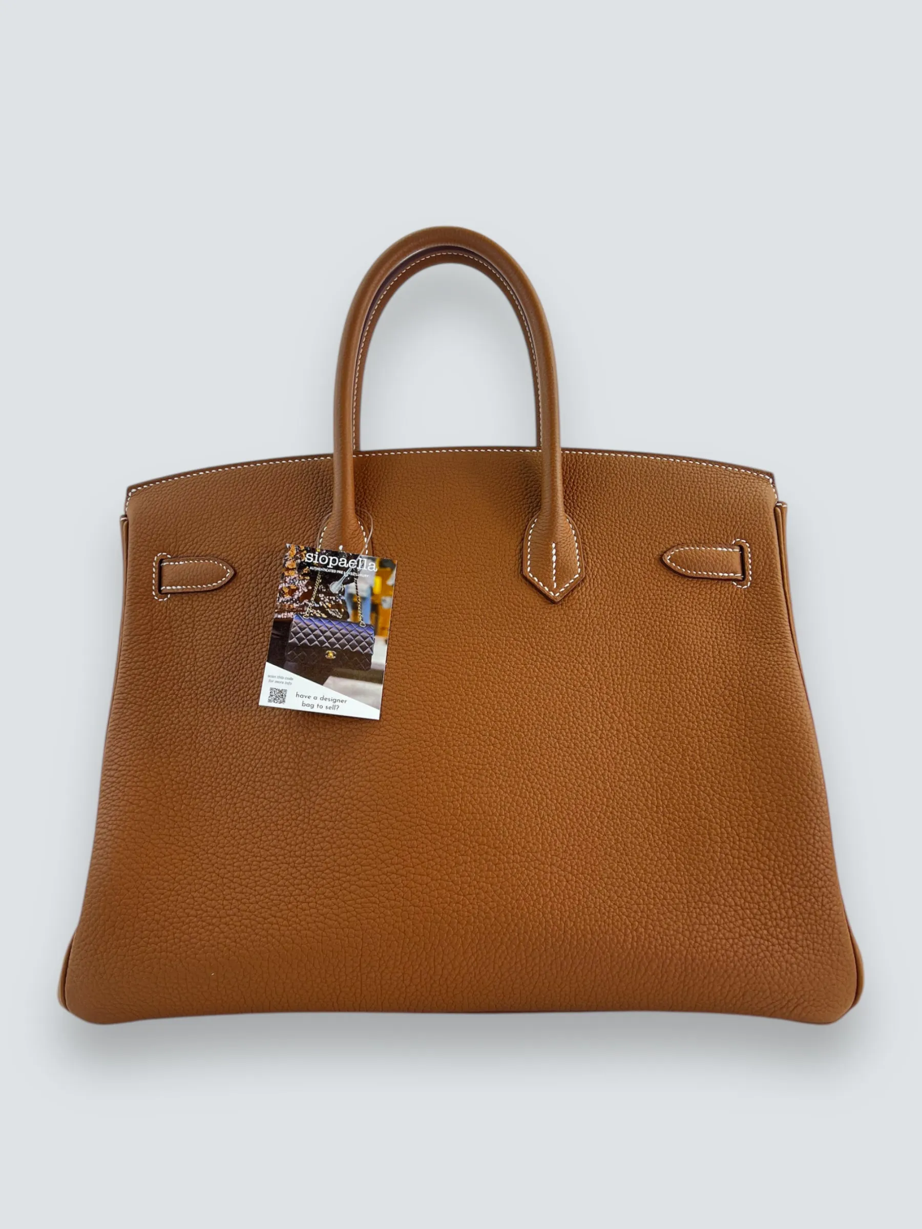 Herm??s Golden Brown Togo Leather Birkin 35