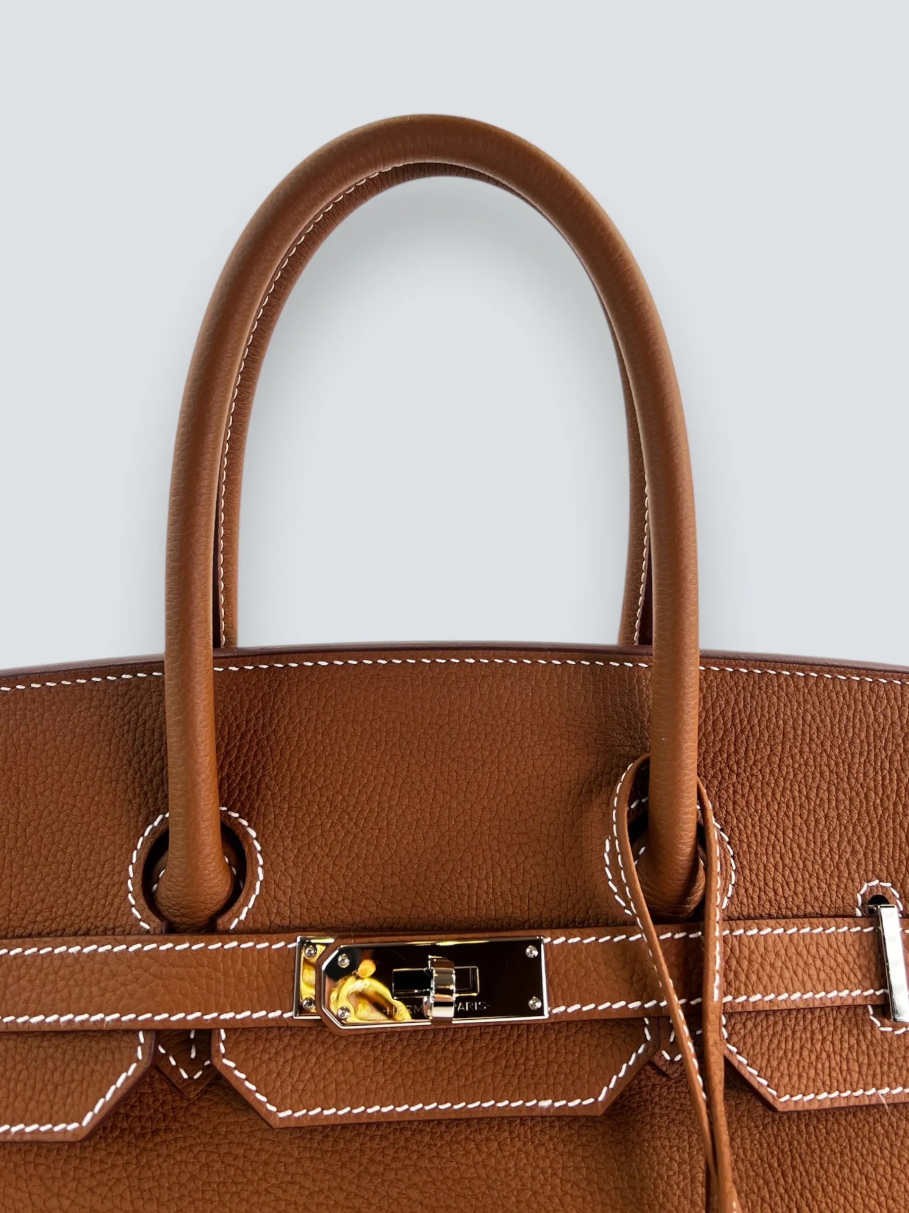 Herm??s Golden Brown Togo Leather Birkin 35