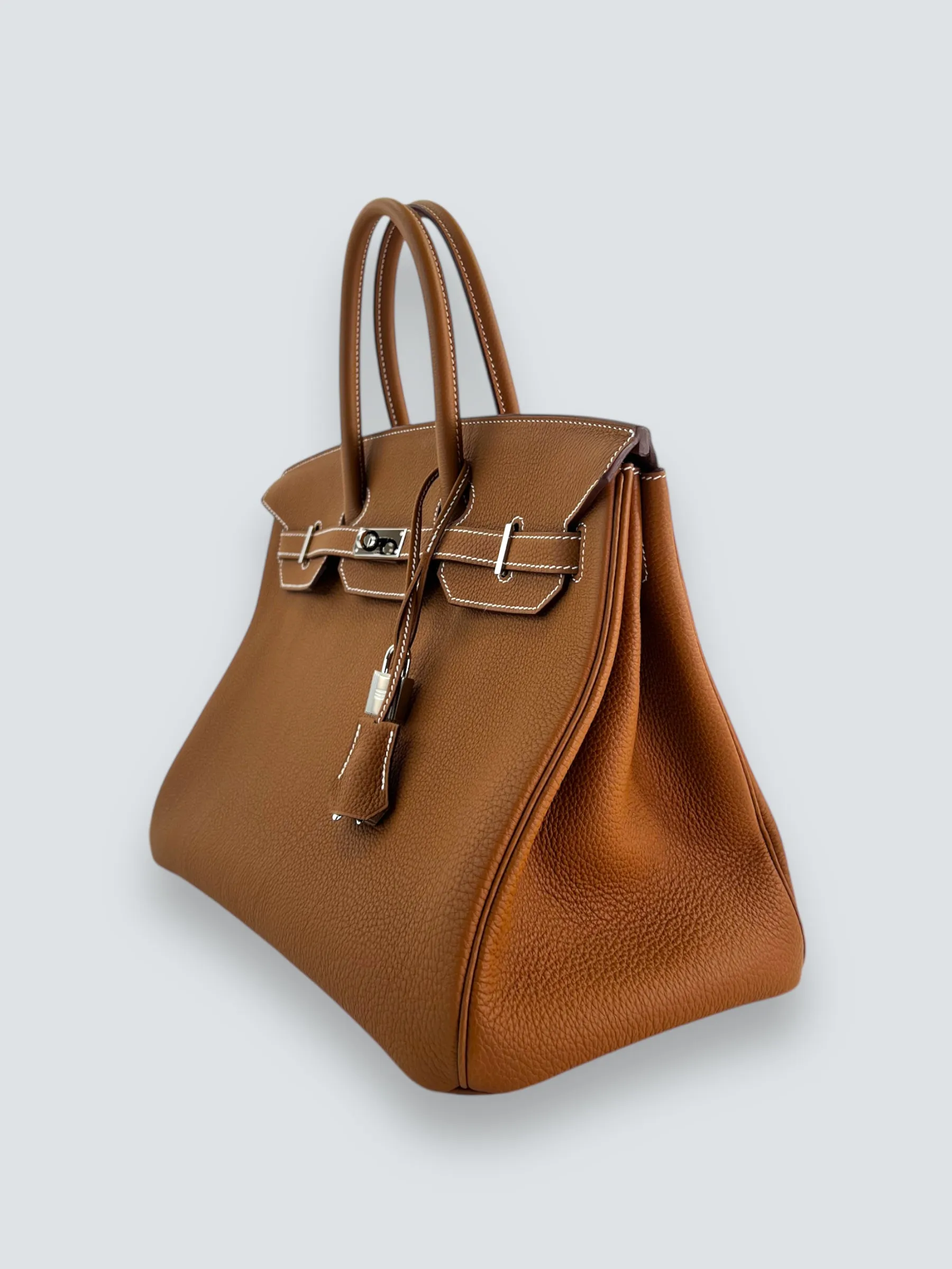 Herm??s Golden Brown Togo Leather Birkin 35