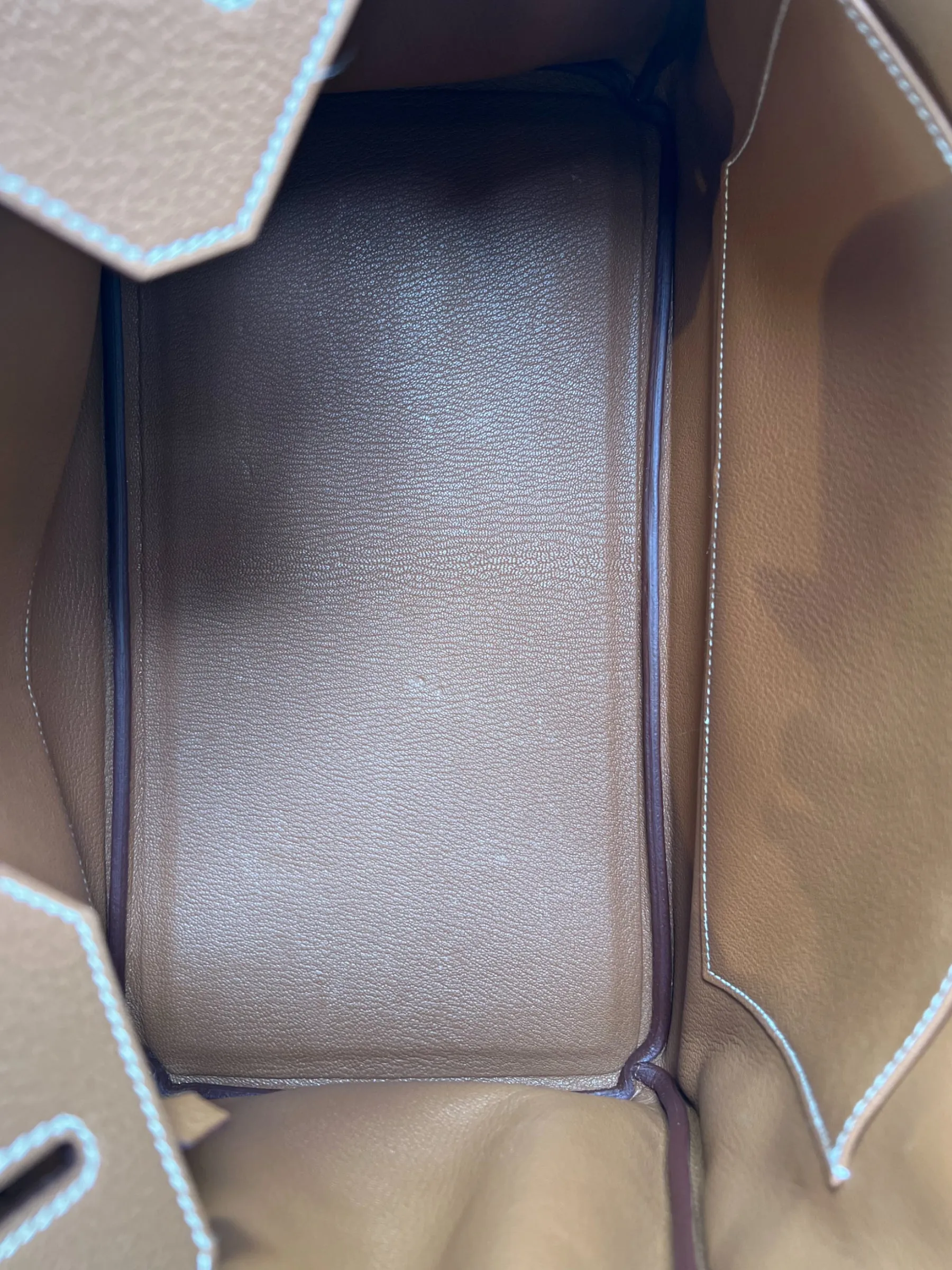 Herm??s Golden Brown Togo Leather Birkin 35