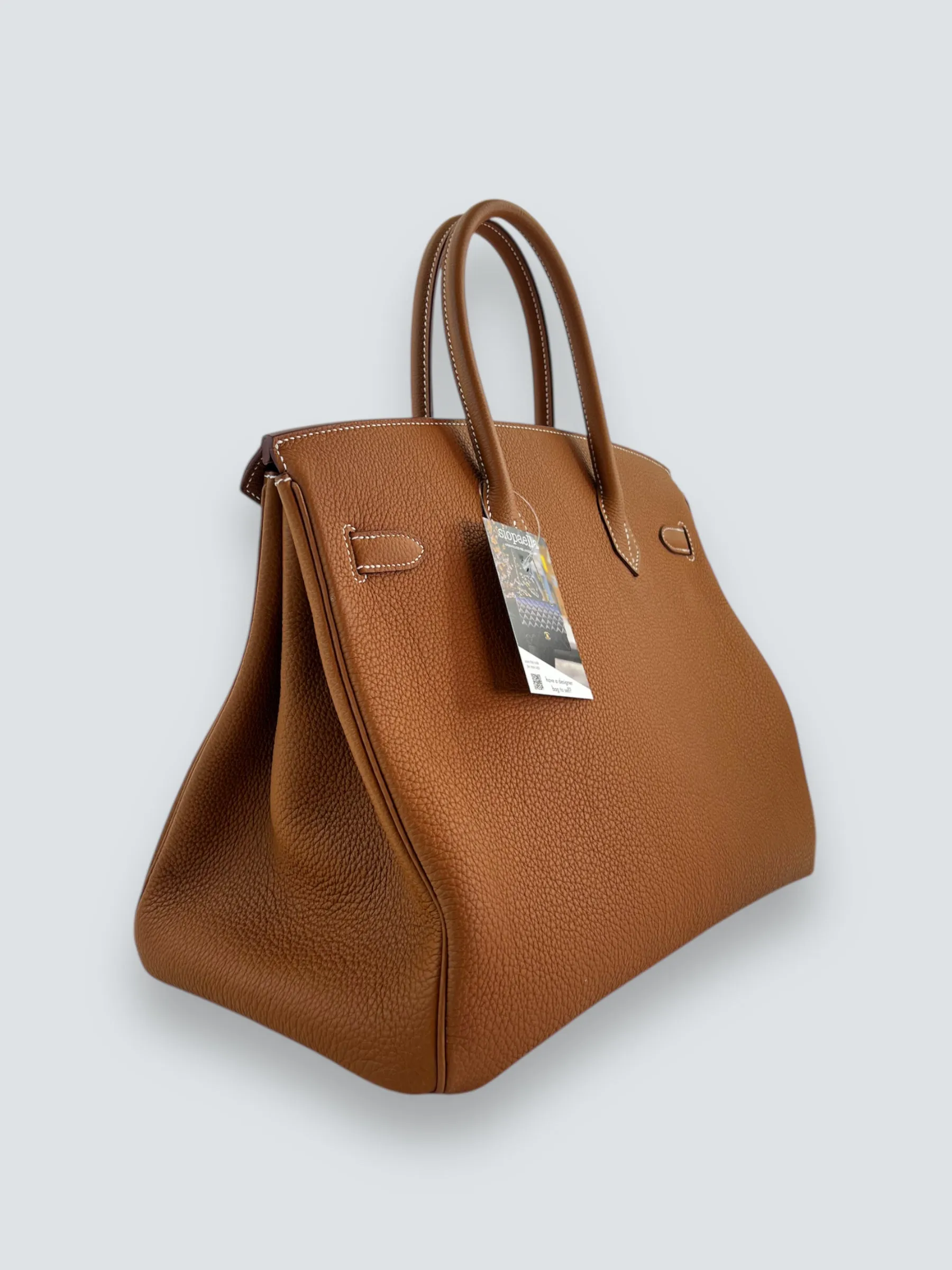 Herm??s Golden Brown Togo Leather Birkin 35