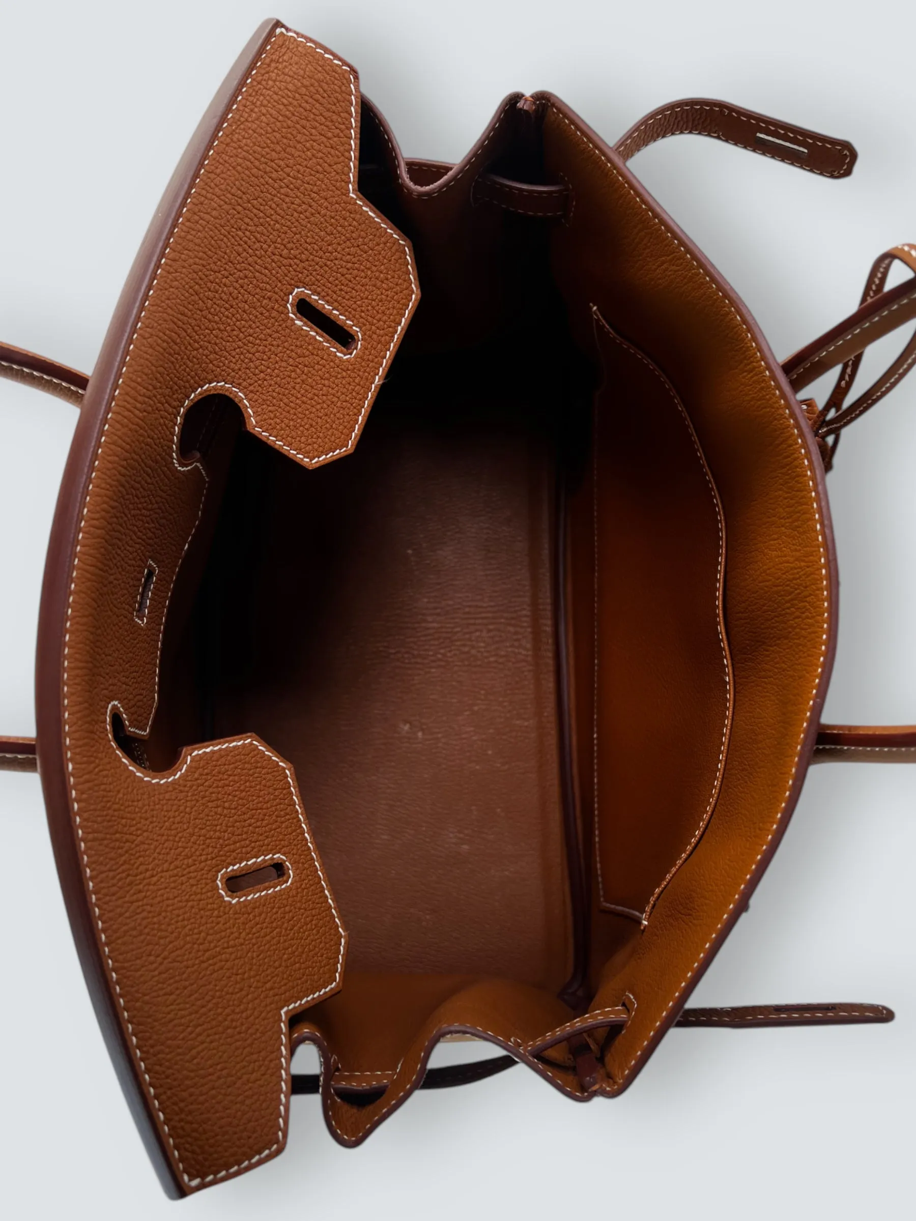 Herm??s Golden Brown Togo Leather Birkin 35