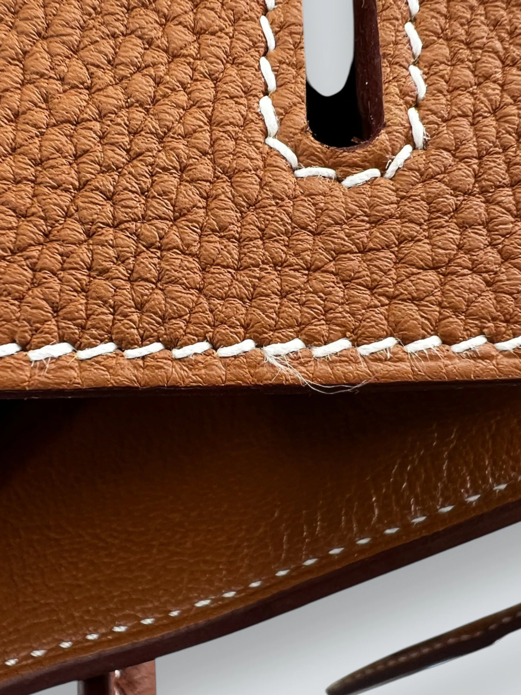 Herm??s Golden Brown Togo Leather Birkin 35