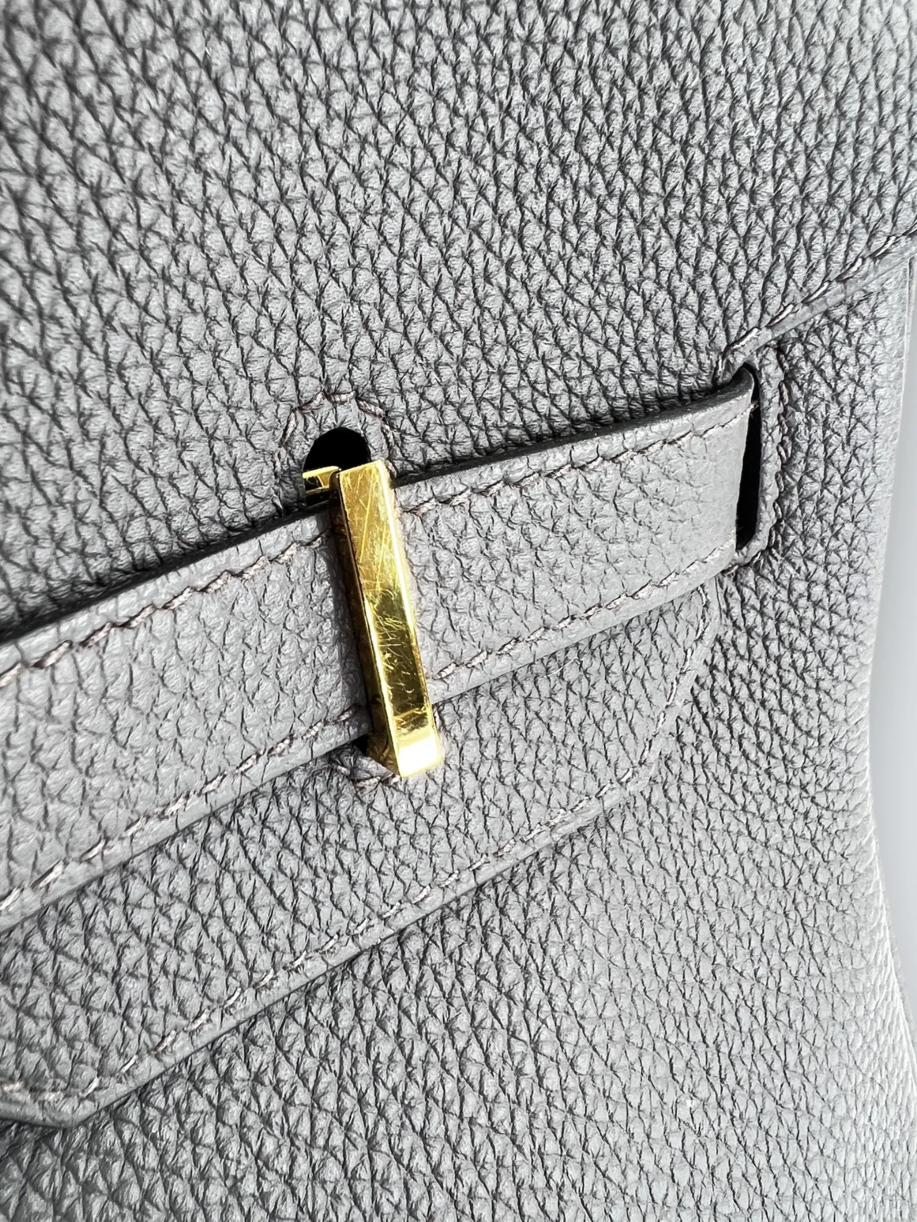 Herm??s Grey (Etain) Togo Leather Birkin 35
