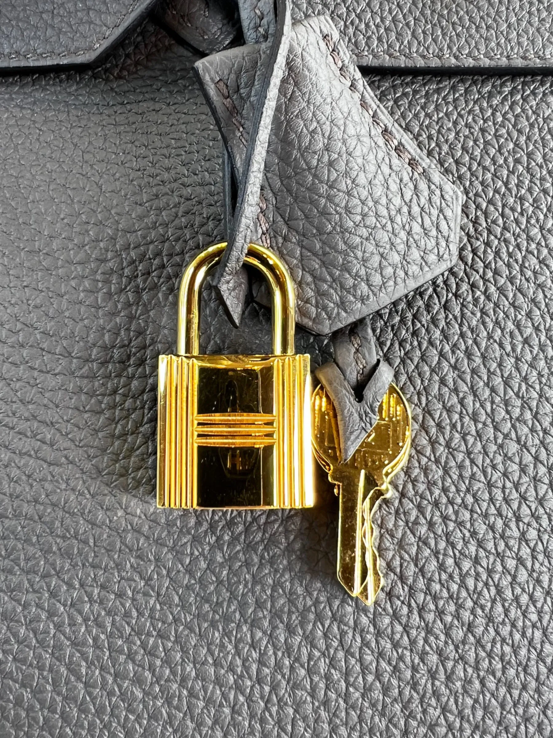 Herm??s Grey (Etain) Togo Leather Birkin 35