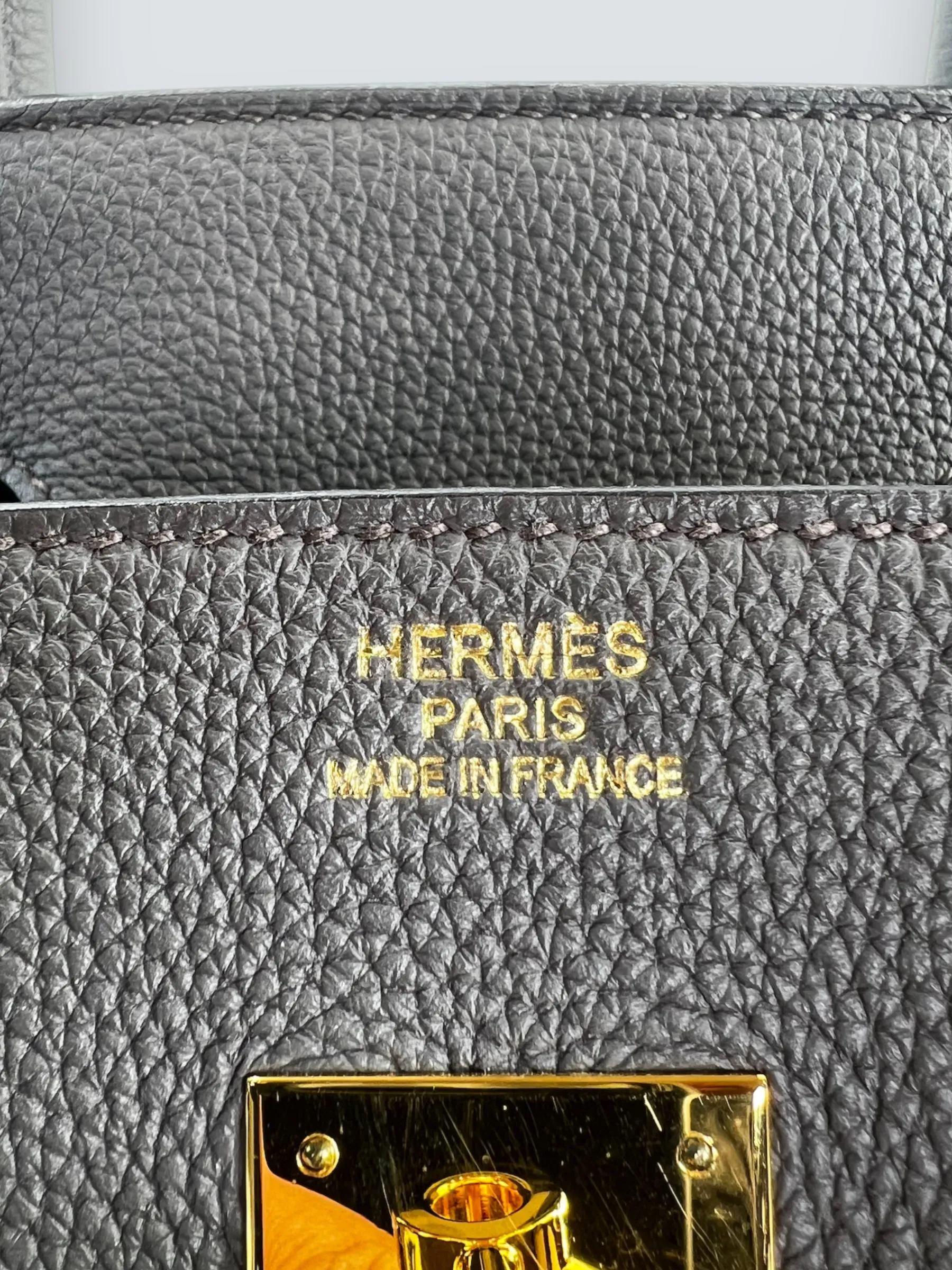Herm??s Grey (Etain) Togo Leather Birkin 35