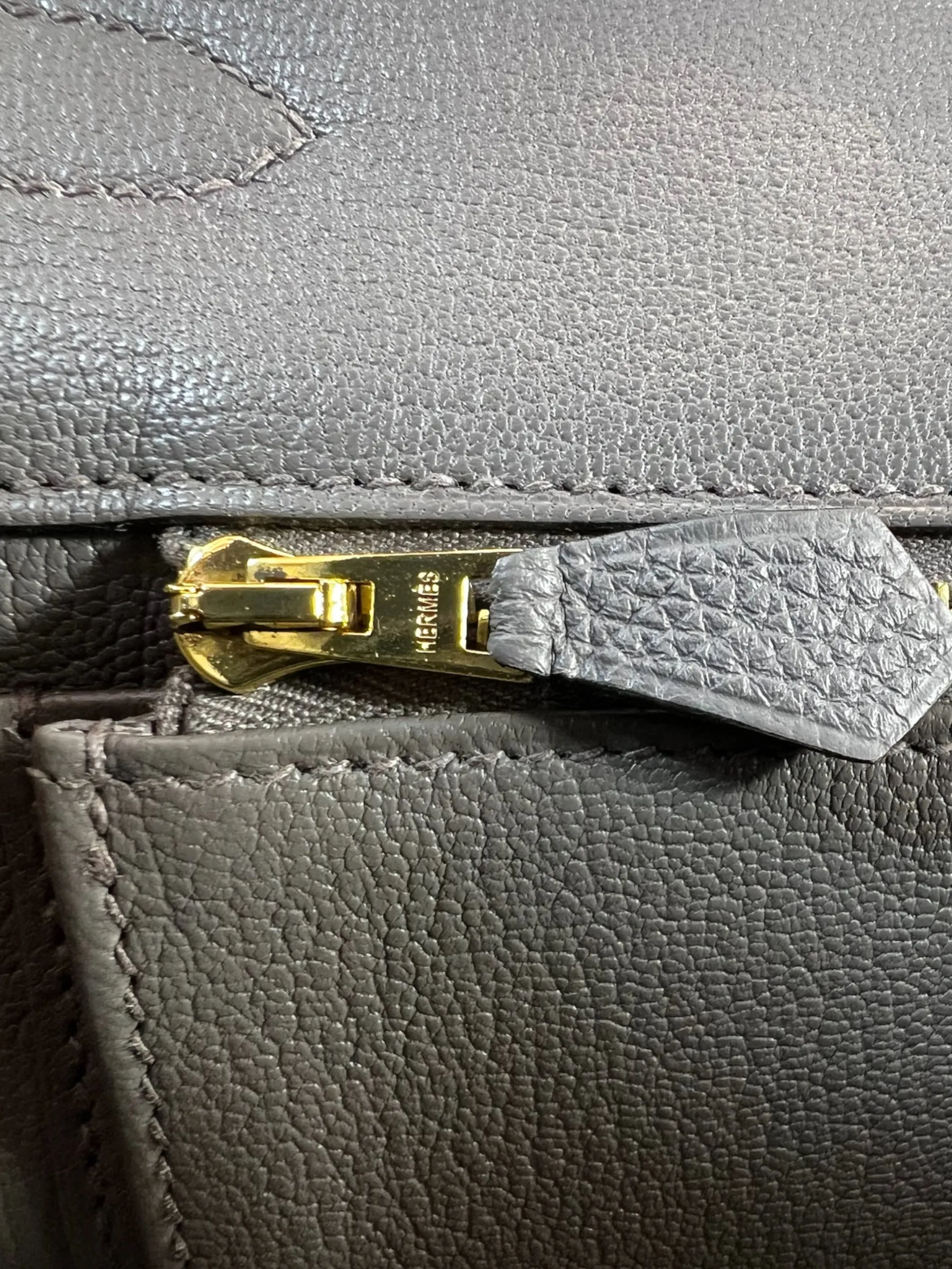 Herm??s Grey (Etain) Togo Leather Birkin 35
