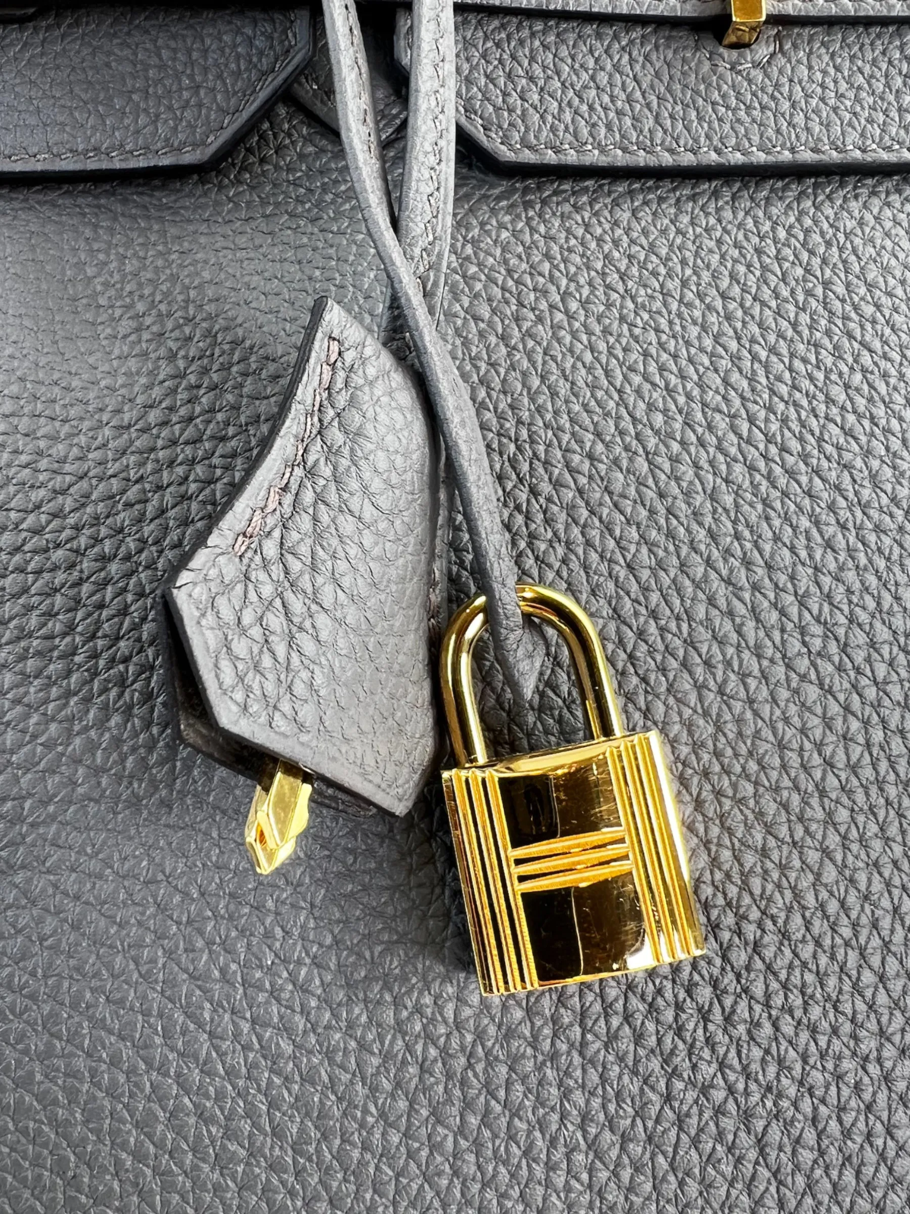 Herm??s Grey (Etain) Togo Leather Birkin 35