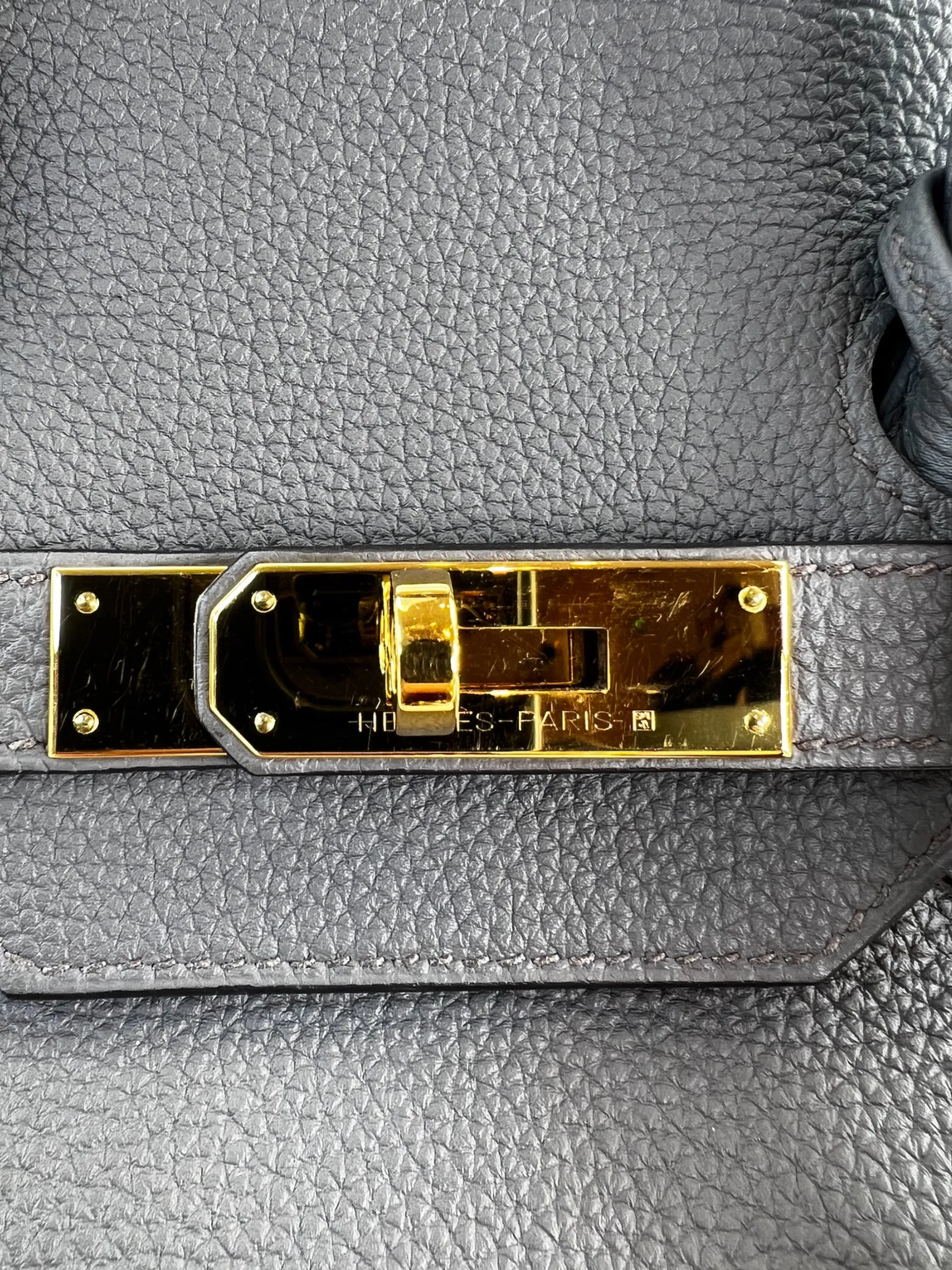 Herm??s Grey (Etain) Togo Leather Birkin 35