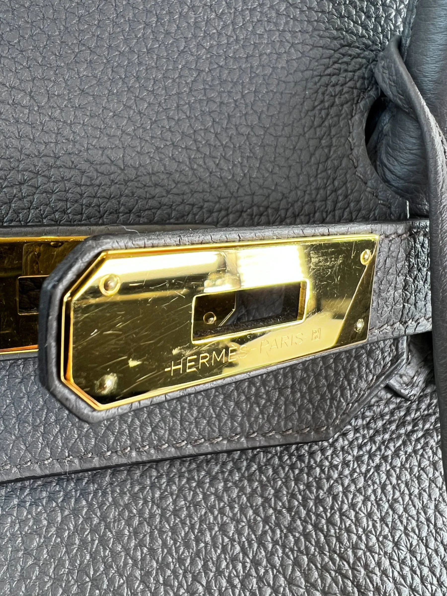 Herm??s Grey (Etain) Togo Leather Birkin 35