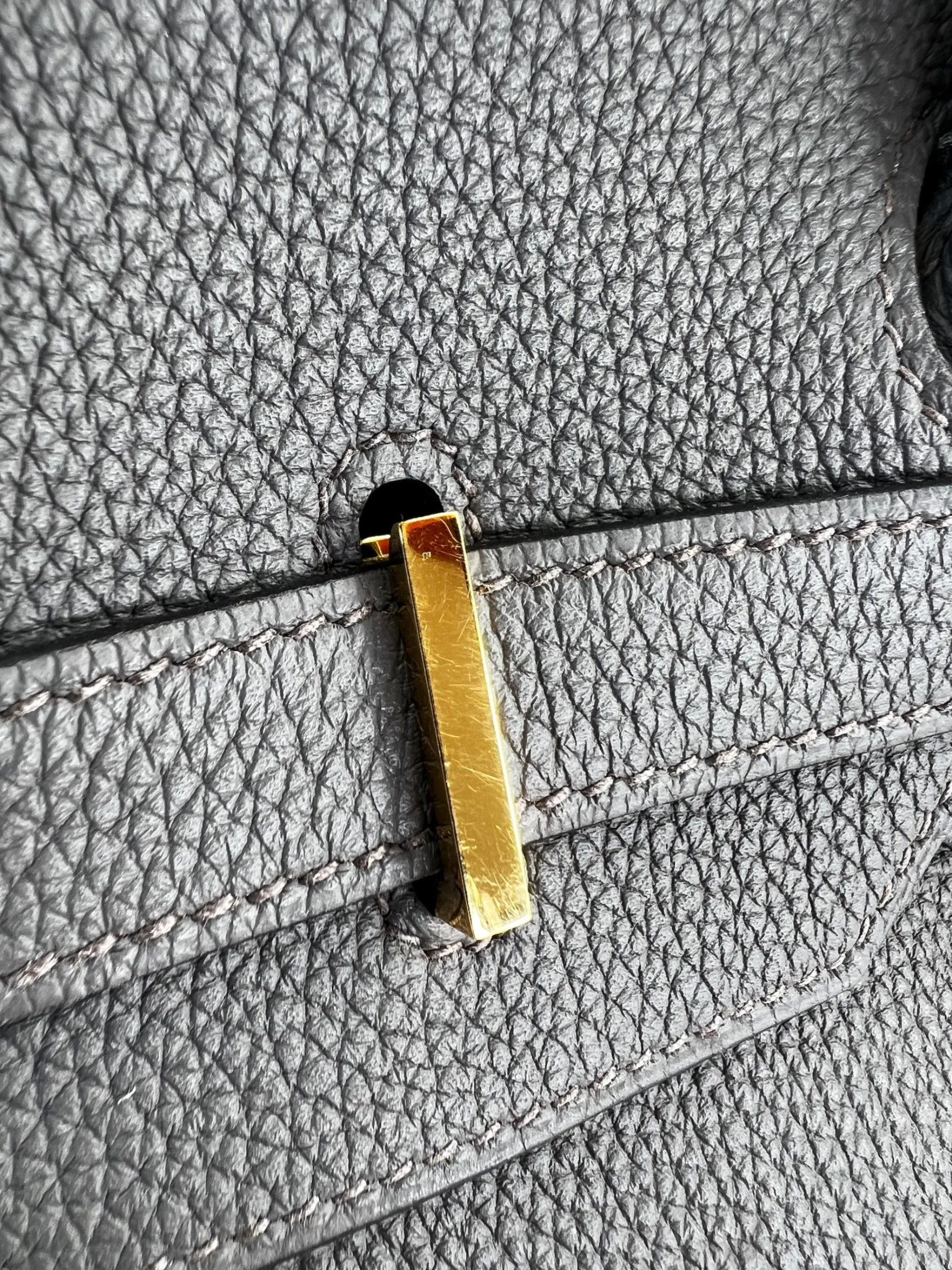 Herm??s Grey (Etain) Togo Leather Birkin 35