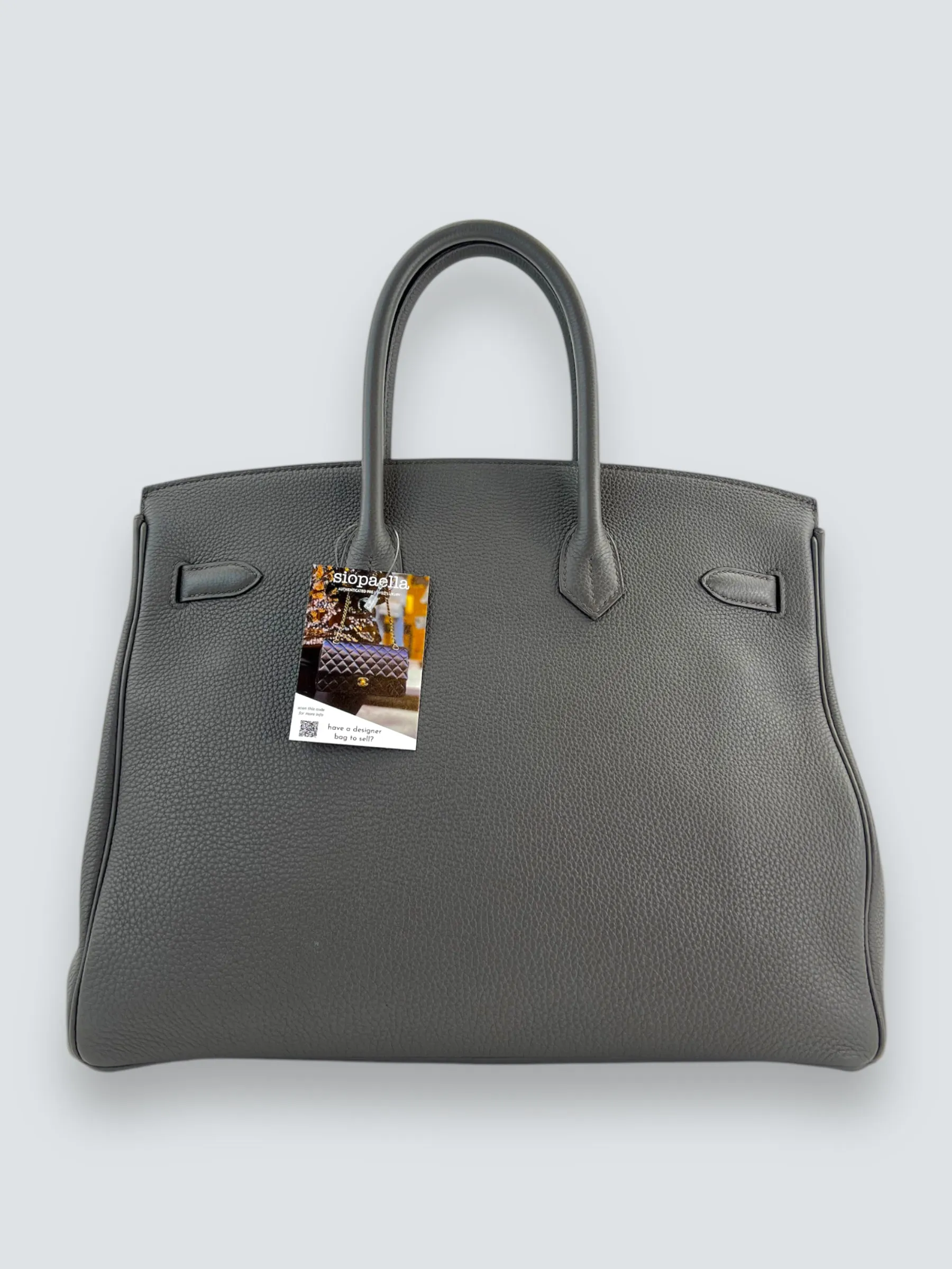Herm??s Grey (Etain) Togo Leather Birkin 35