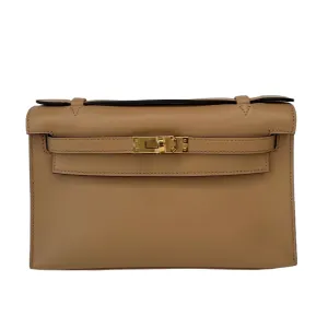 Herm??s Kelly Pochette Chai Gold Hardware