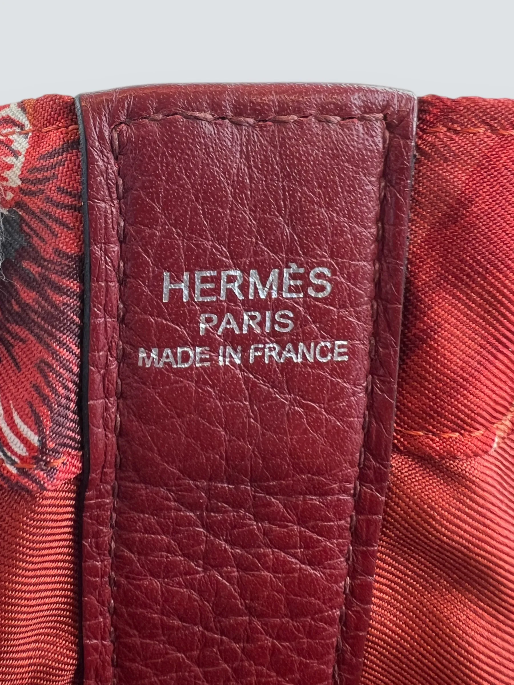 Herm??s Multi Colour Silk & Leather "Soie Cool" Backpack