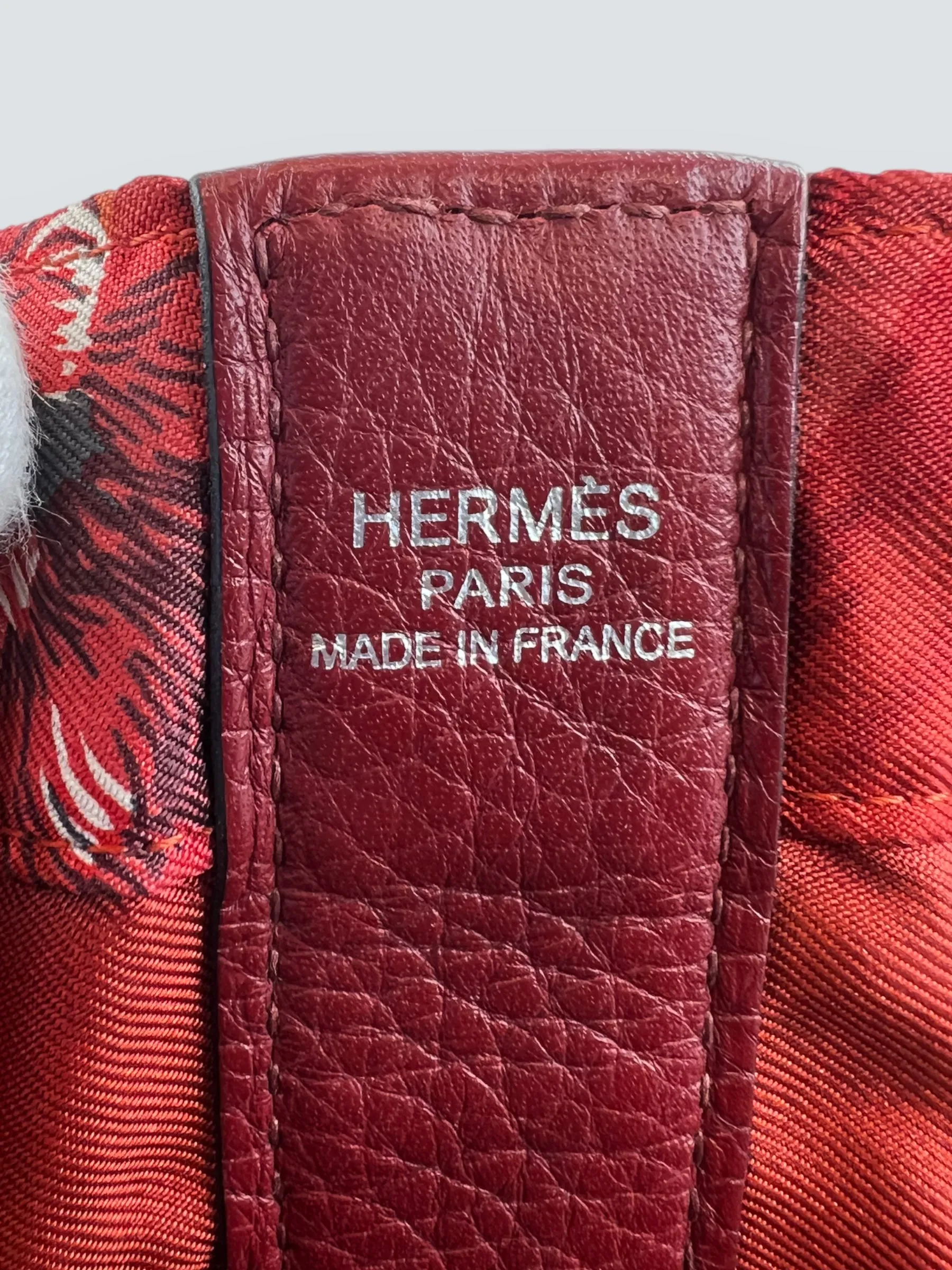 Herm??s Multi Colour Silk & Leather "Soie Cool" Backpack