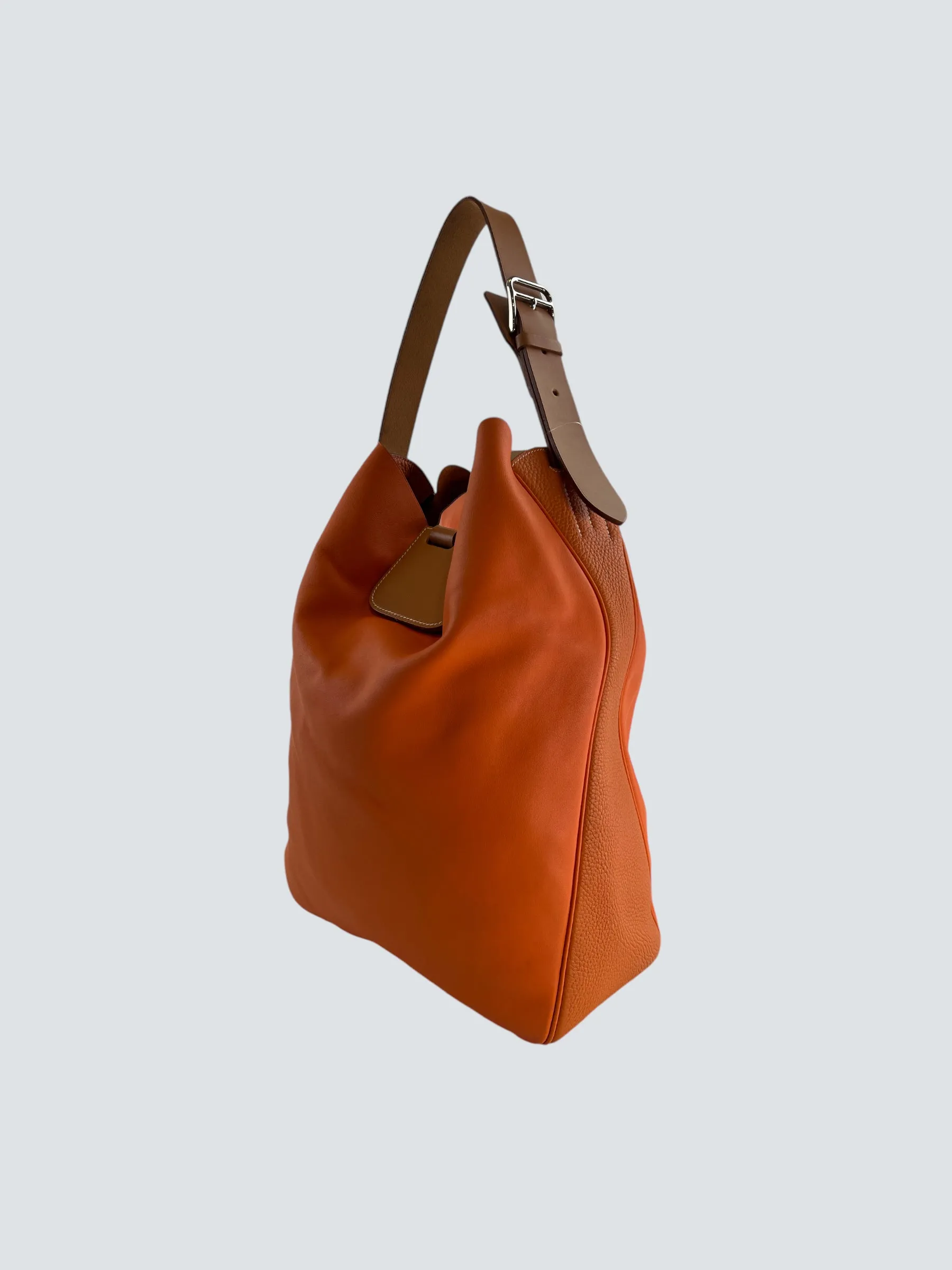 Herm??s Orange Leather "Virvolte" Hobo