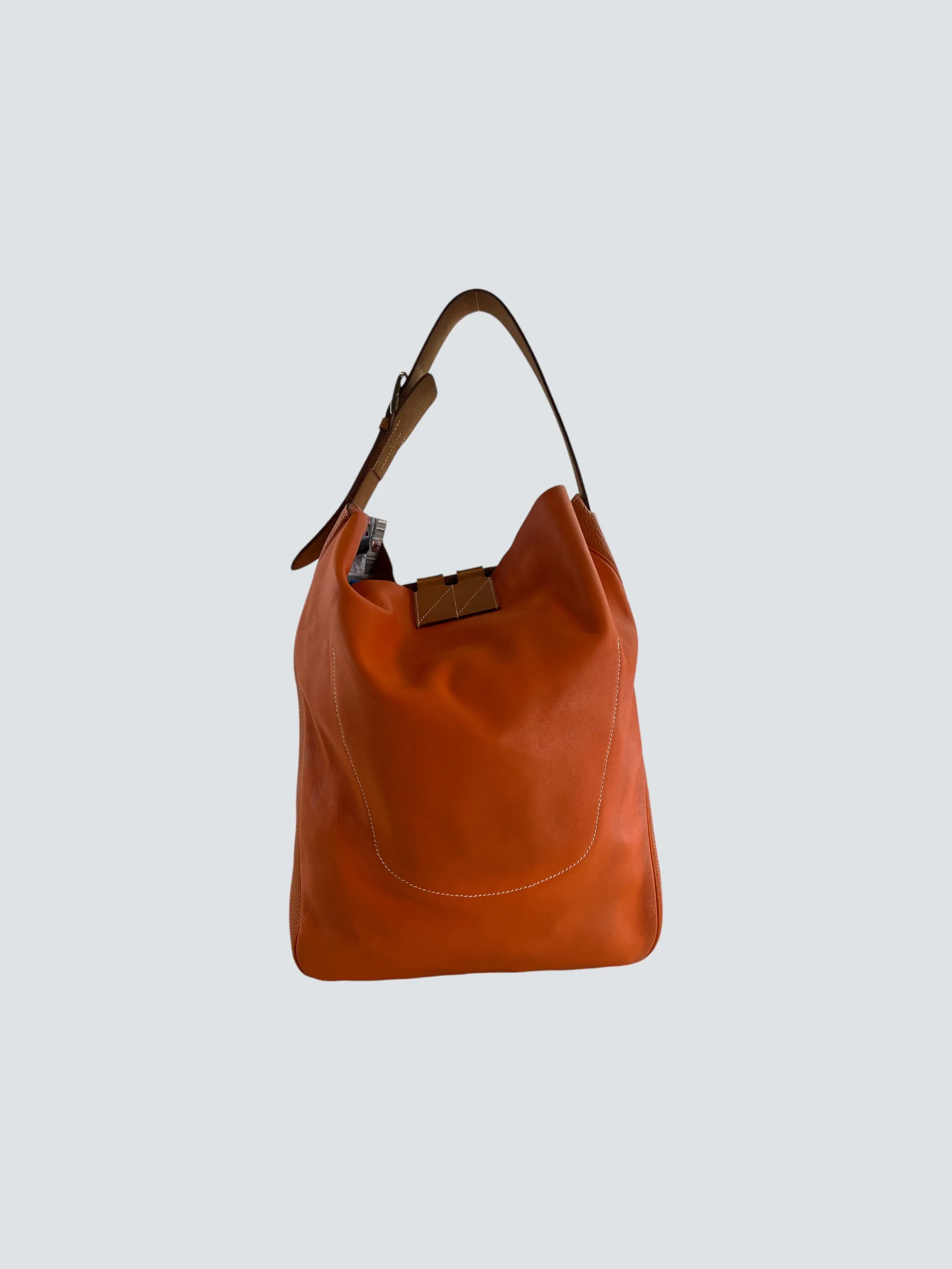 Herm??s Orange Leather "Virvolte" Hobo