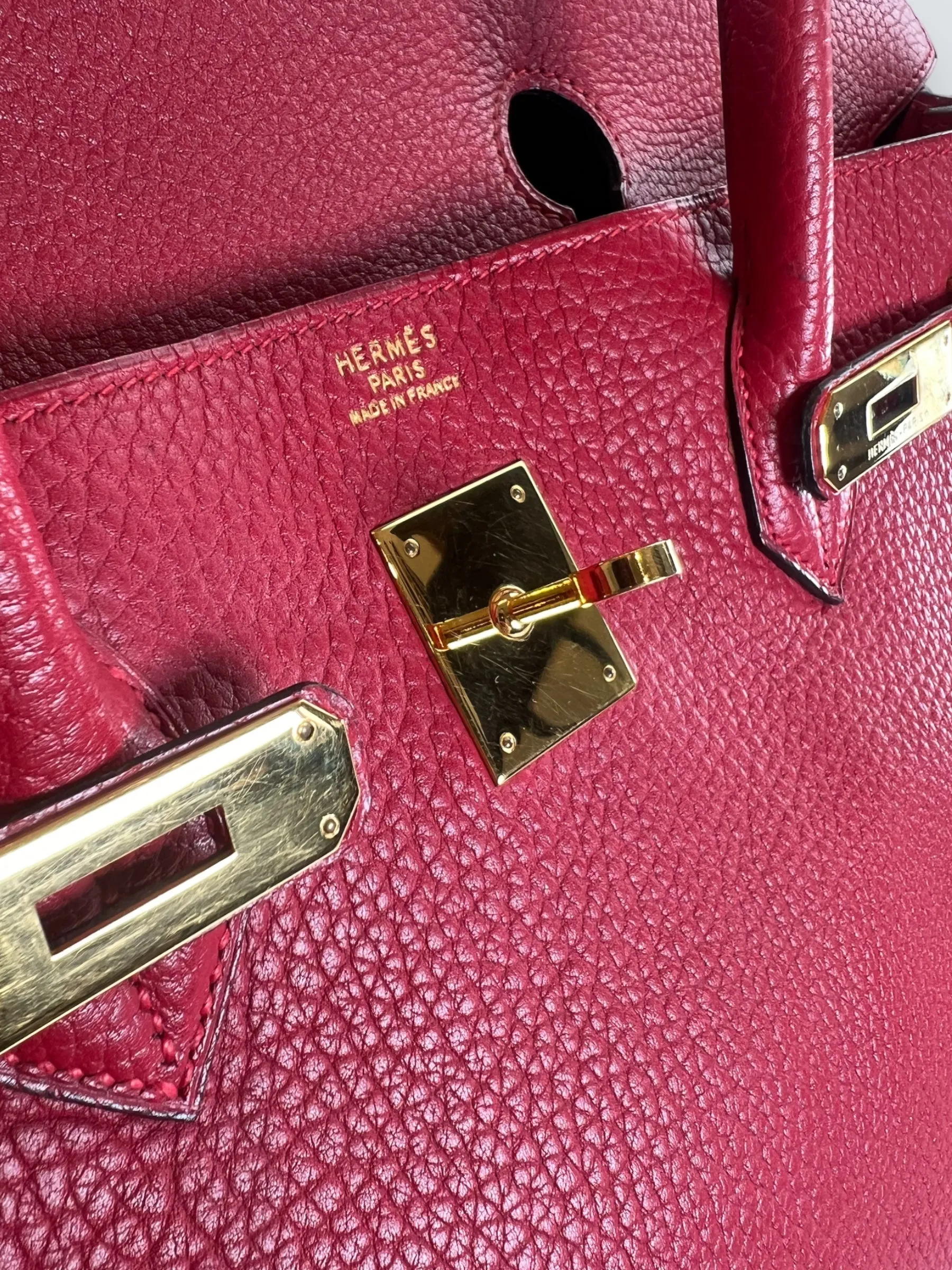 Herm??s Red Togo Leather Birkin 40