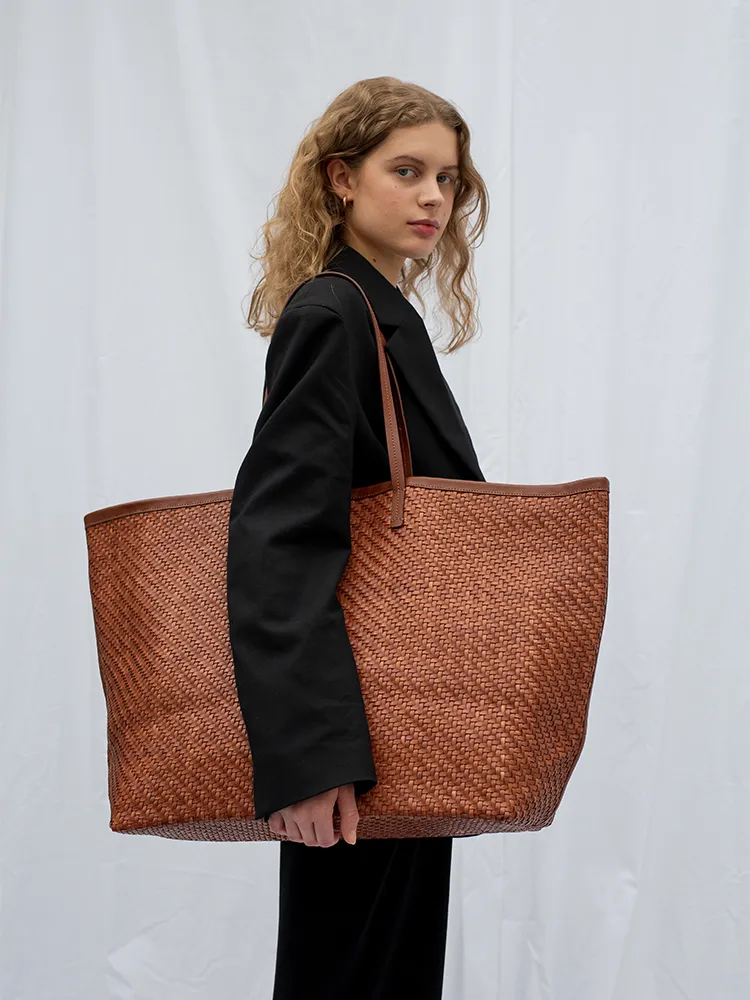 ISAI XL Black Twill Shopper bag
