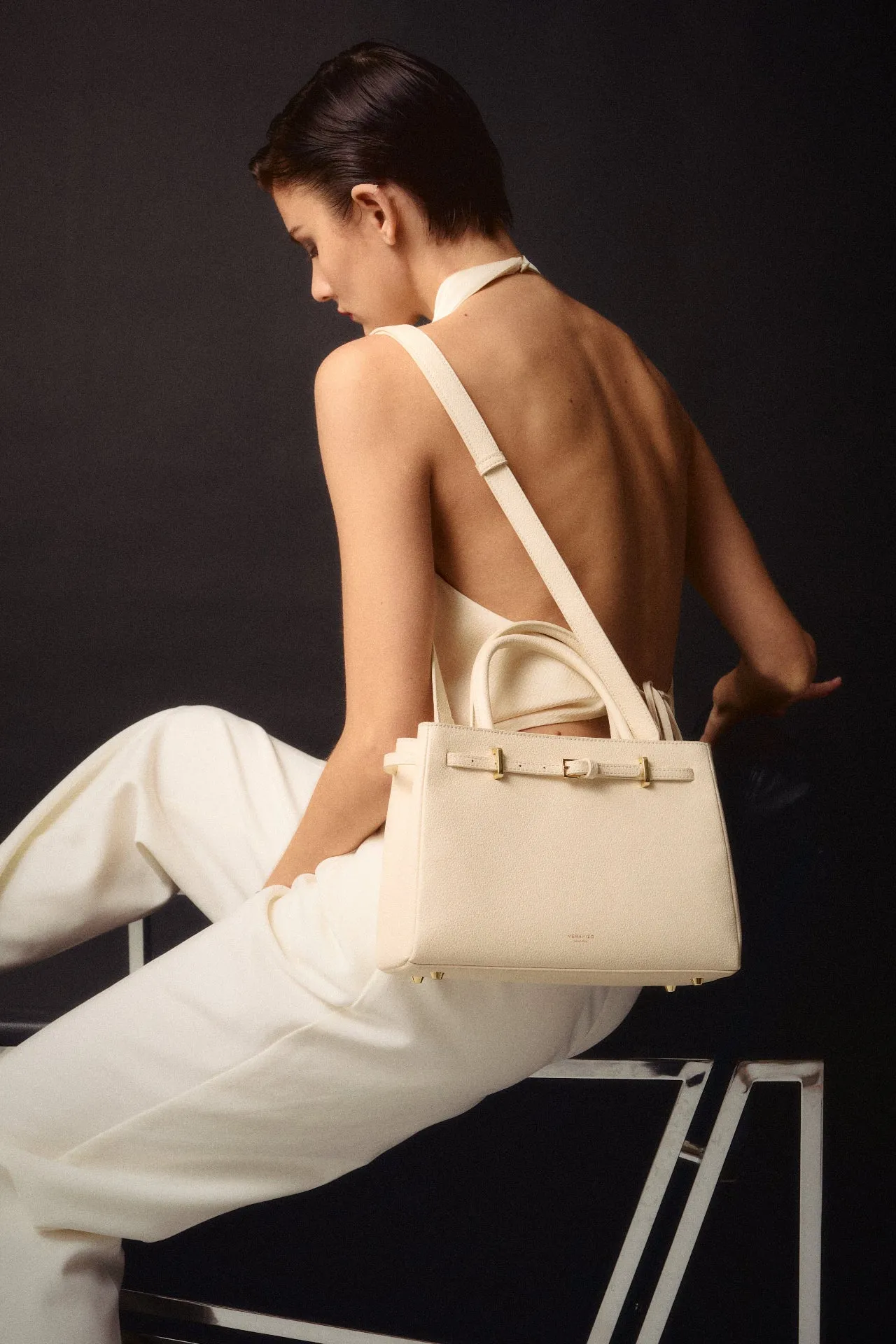Ivory Togo Book Tote Bag 25