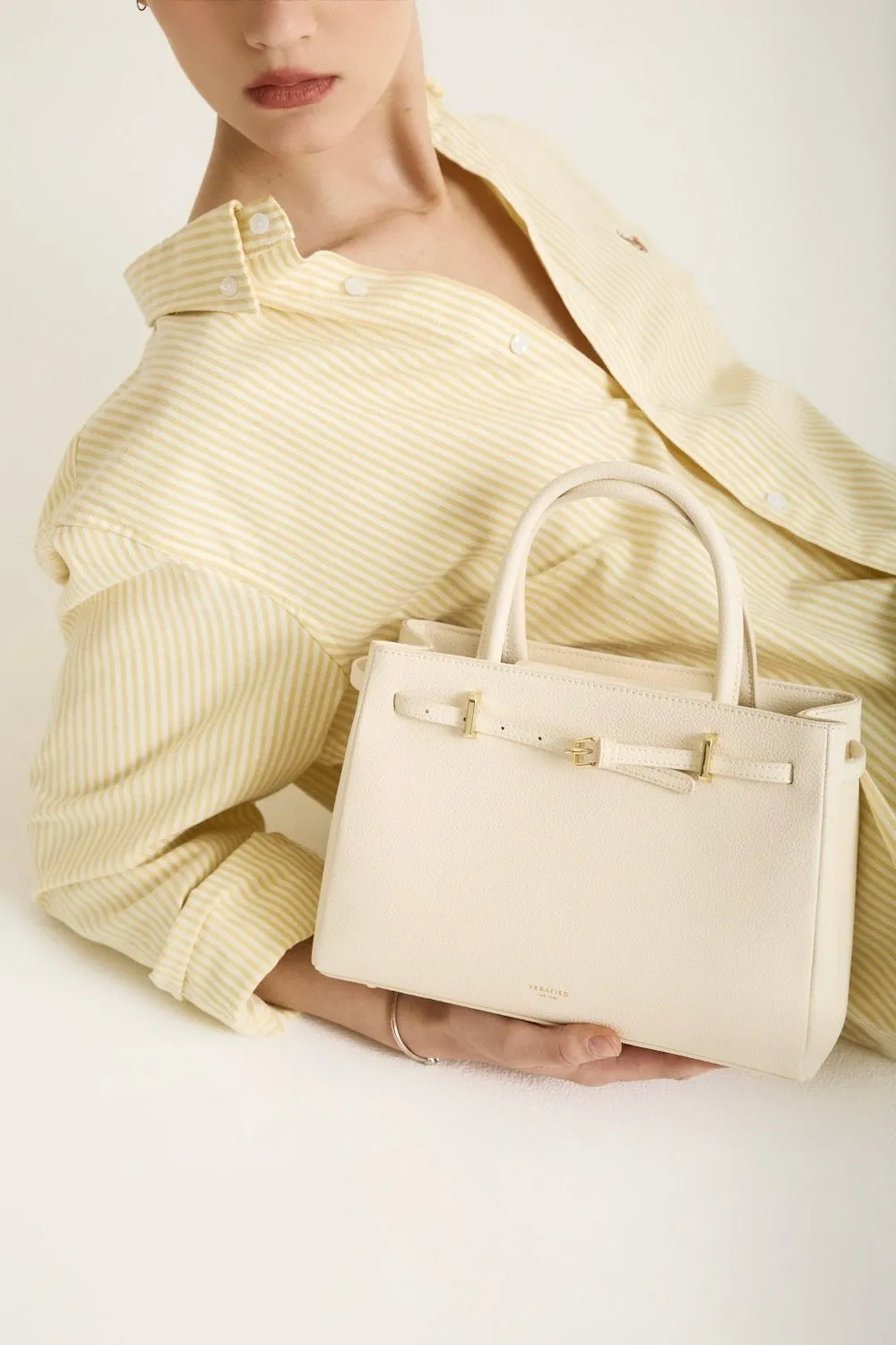 Ivory Togo Book Tote Bag 25