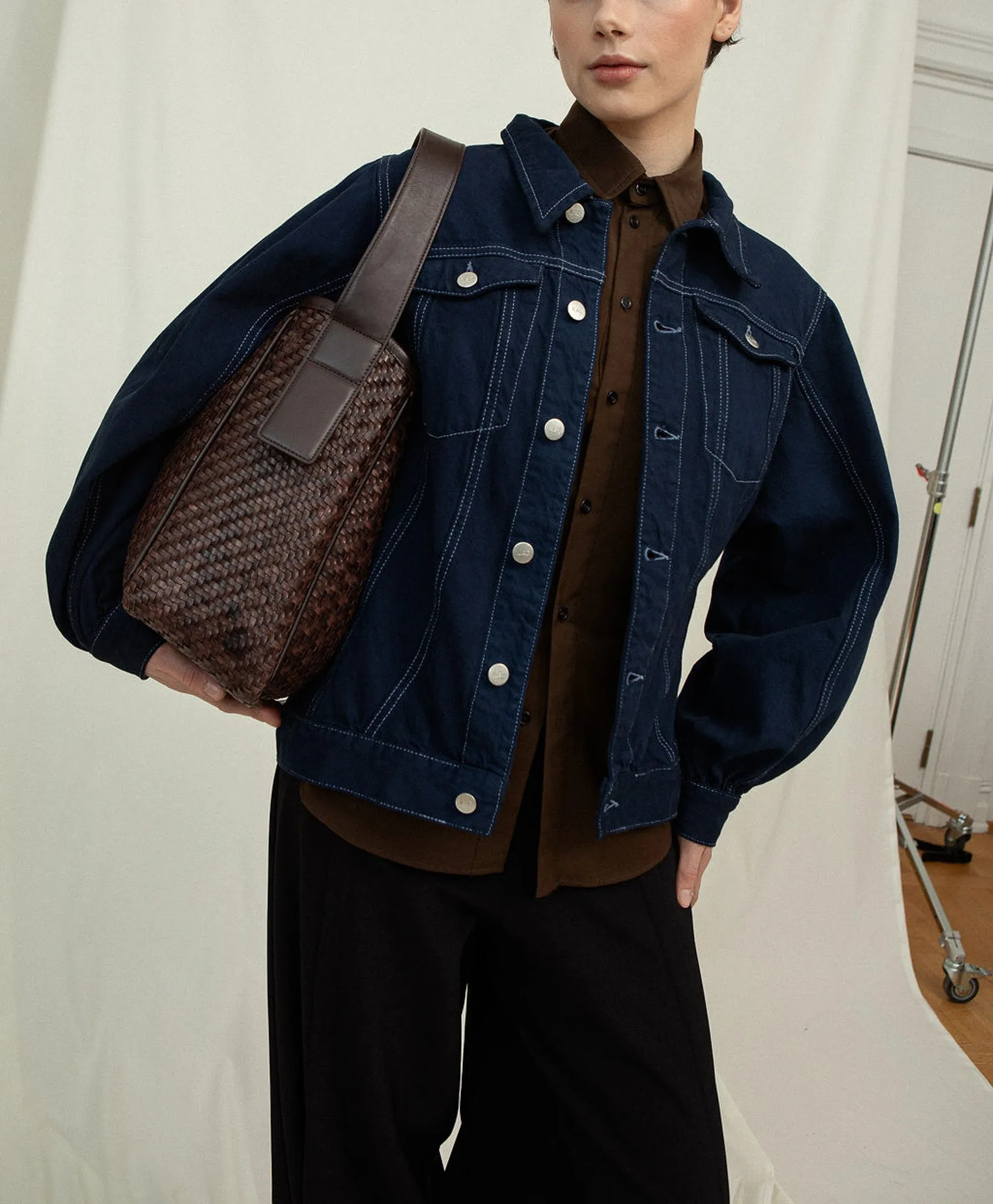 IWA Black Twill Shoulder bag