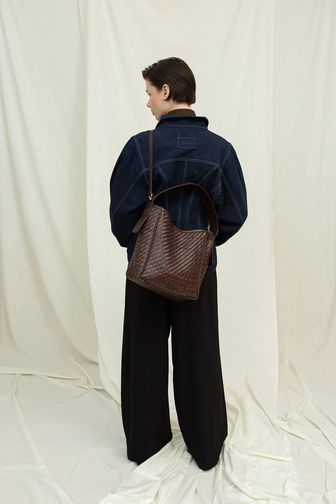 IWA Black Twill Shoulder bag