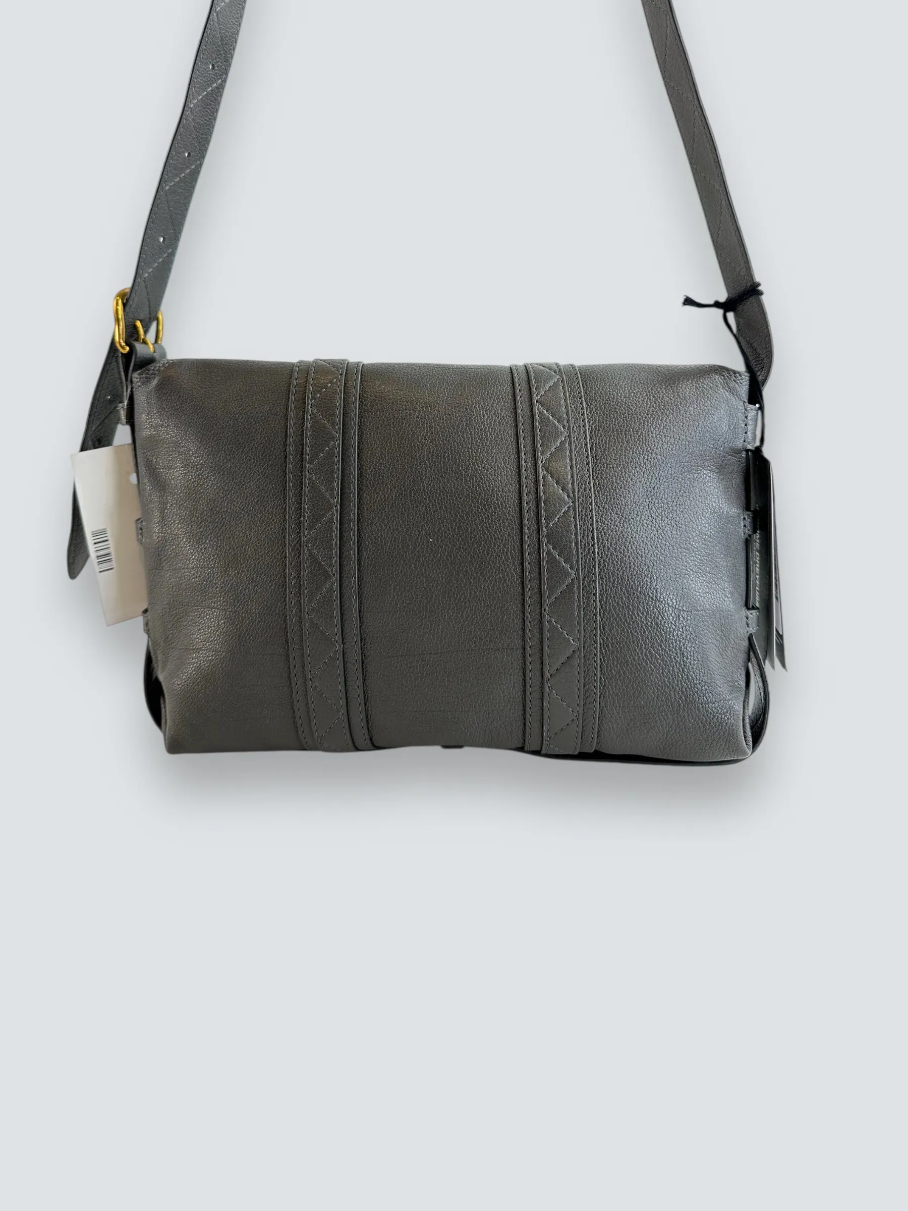 Jerome Dreyfuss Grey Leather Joe Shoulder  Handbag