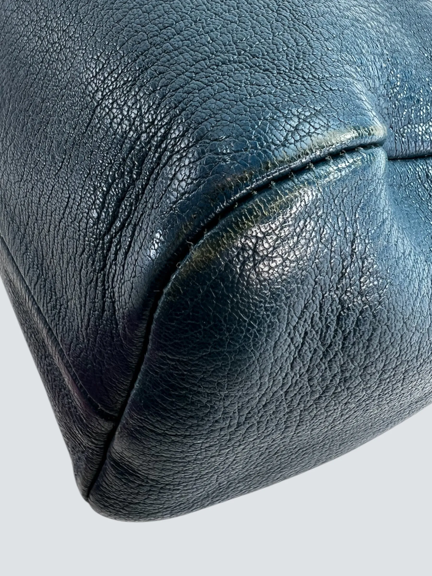 Jerome Dreyfuss Navy LuLu M Leather Crossbody Handbag