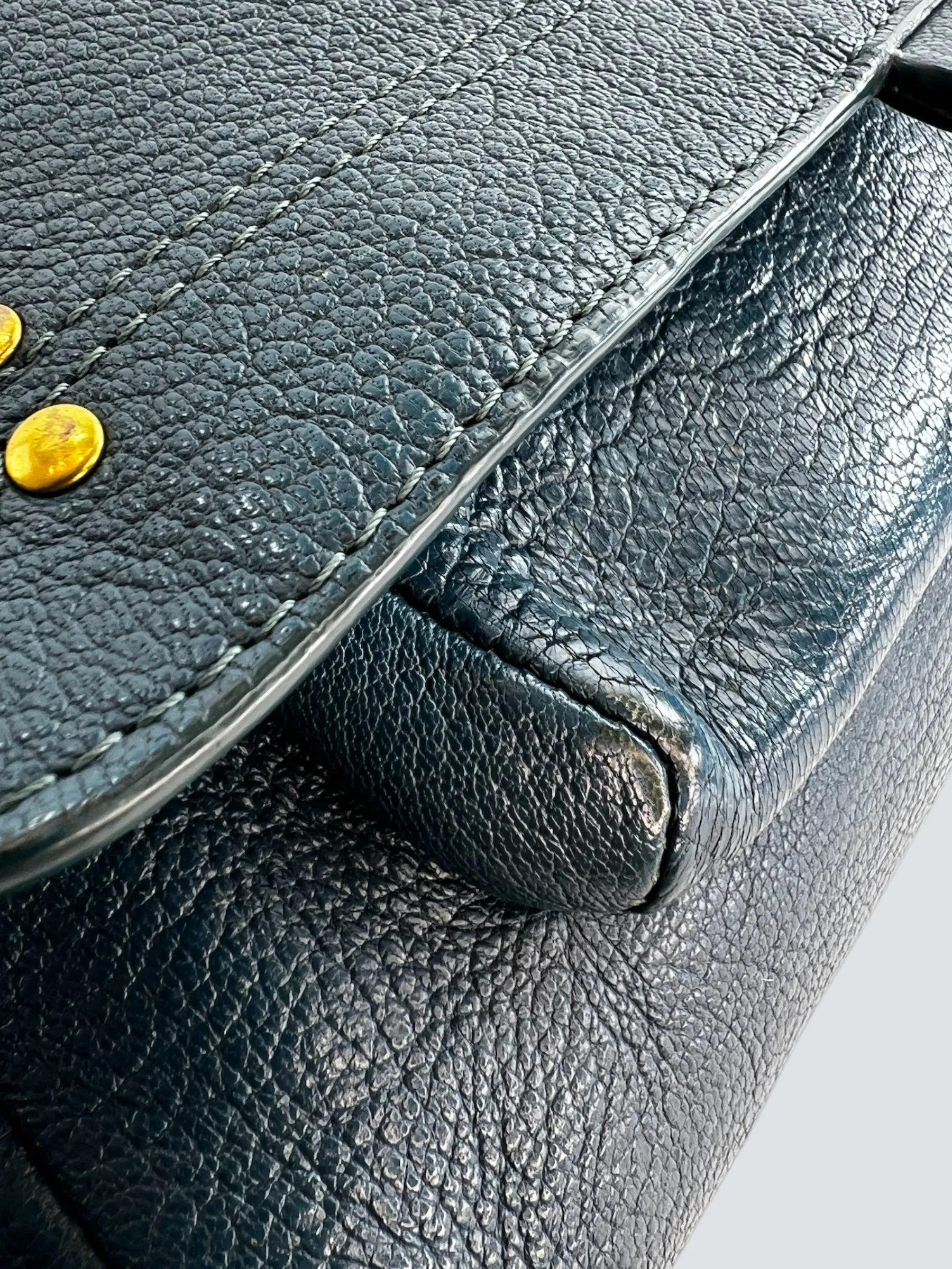 Jerome Dreyfuss Navy LuLu M Leather Crossbody Handbag