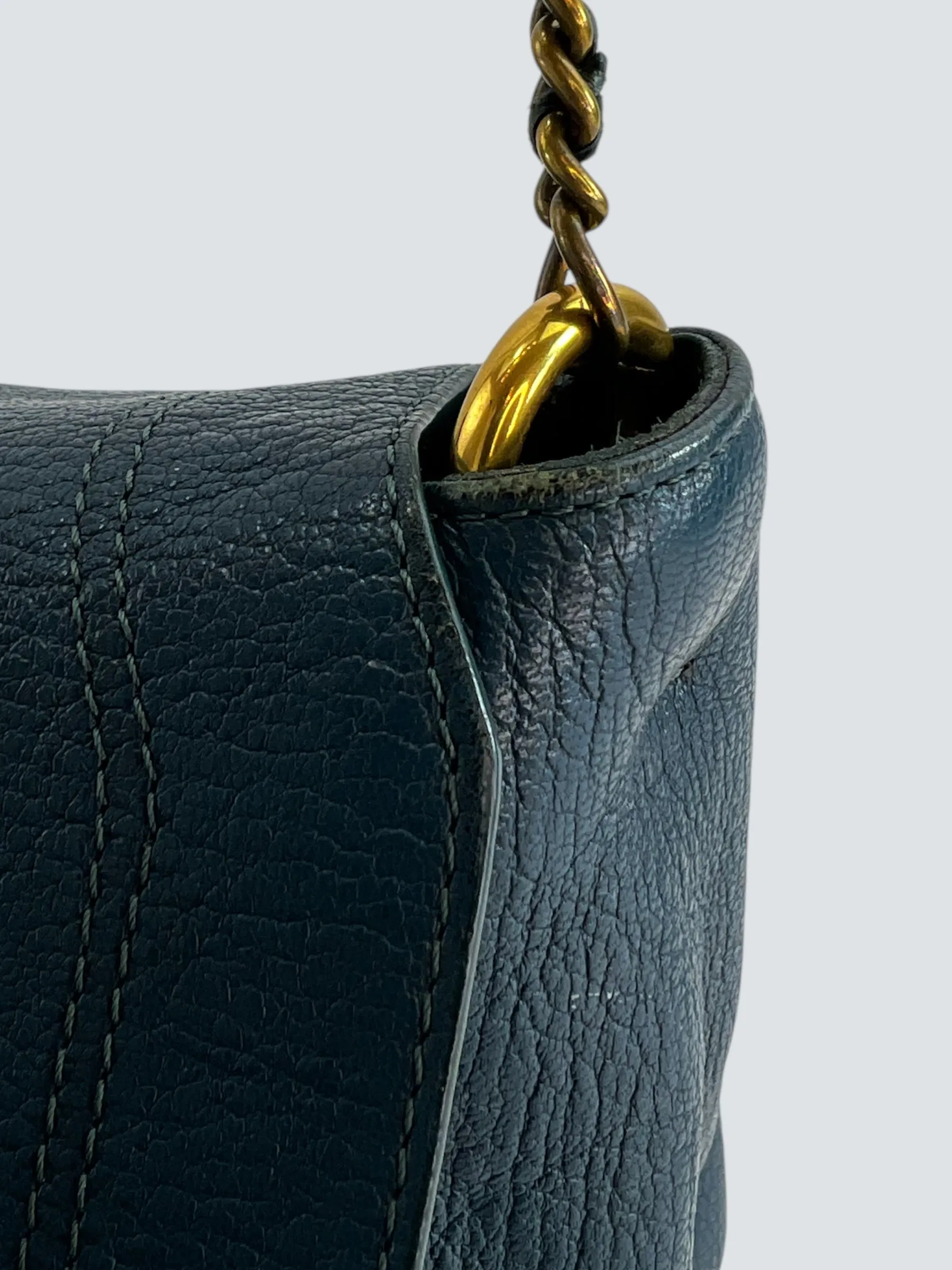 Jerome Dreyfuss Navy LuLu M Leather Crossbody Handbag