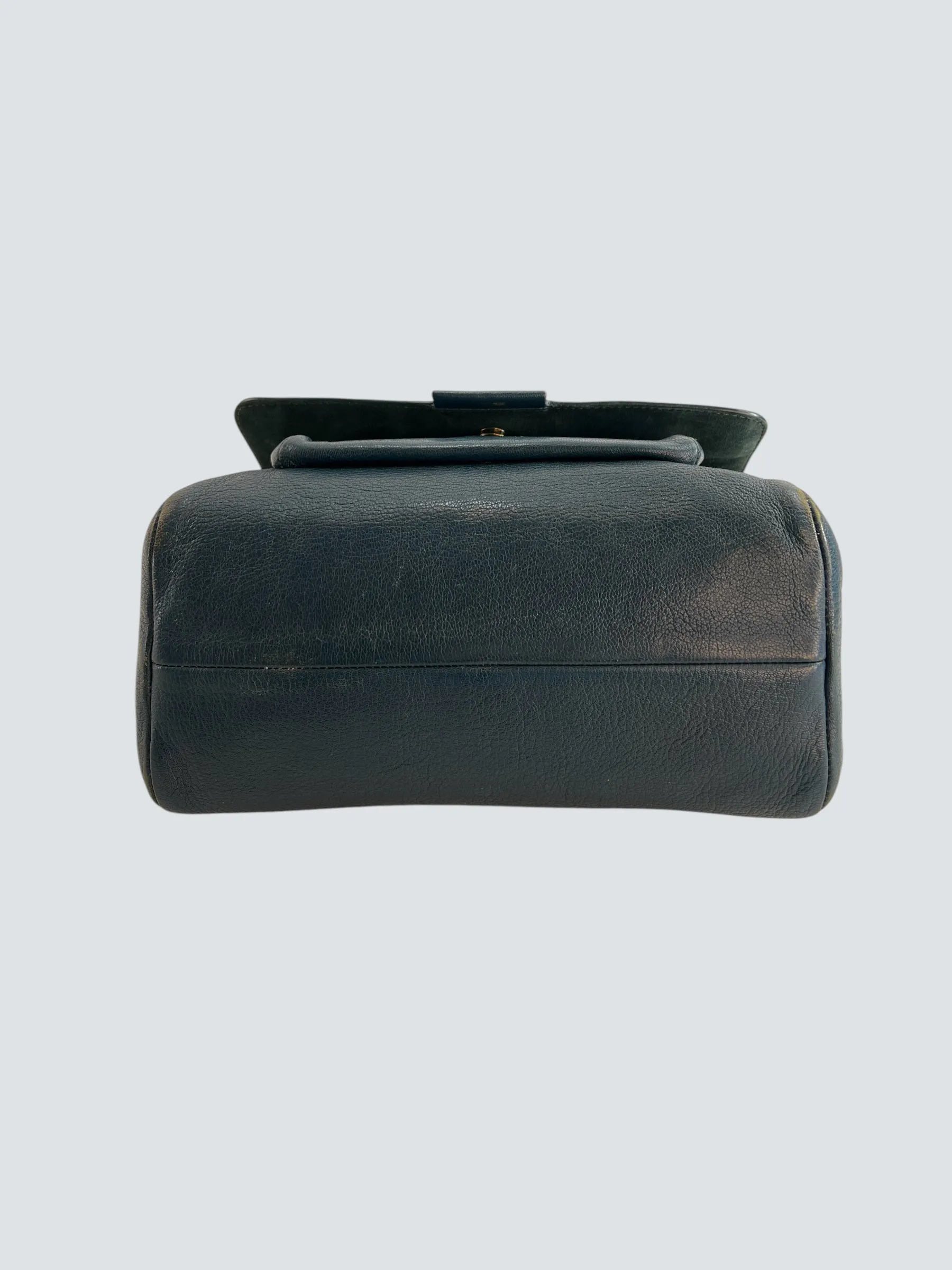 Jerome Dreyfuss Navy LuLu M Leather Crossbody Handbag