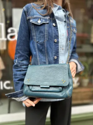 Jerome Dreyfuss Navy LuLu M Leather Crossbody Handbag